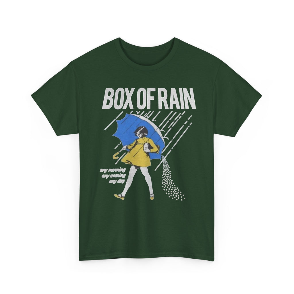 Box of Rain Grateful Dead Tee | Girl with Umbrella, Rainy Day Retro Design