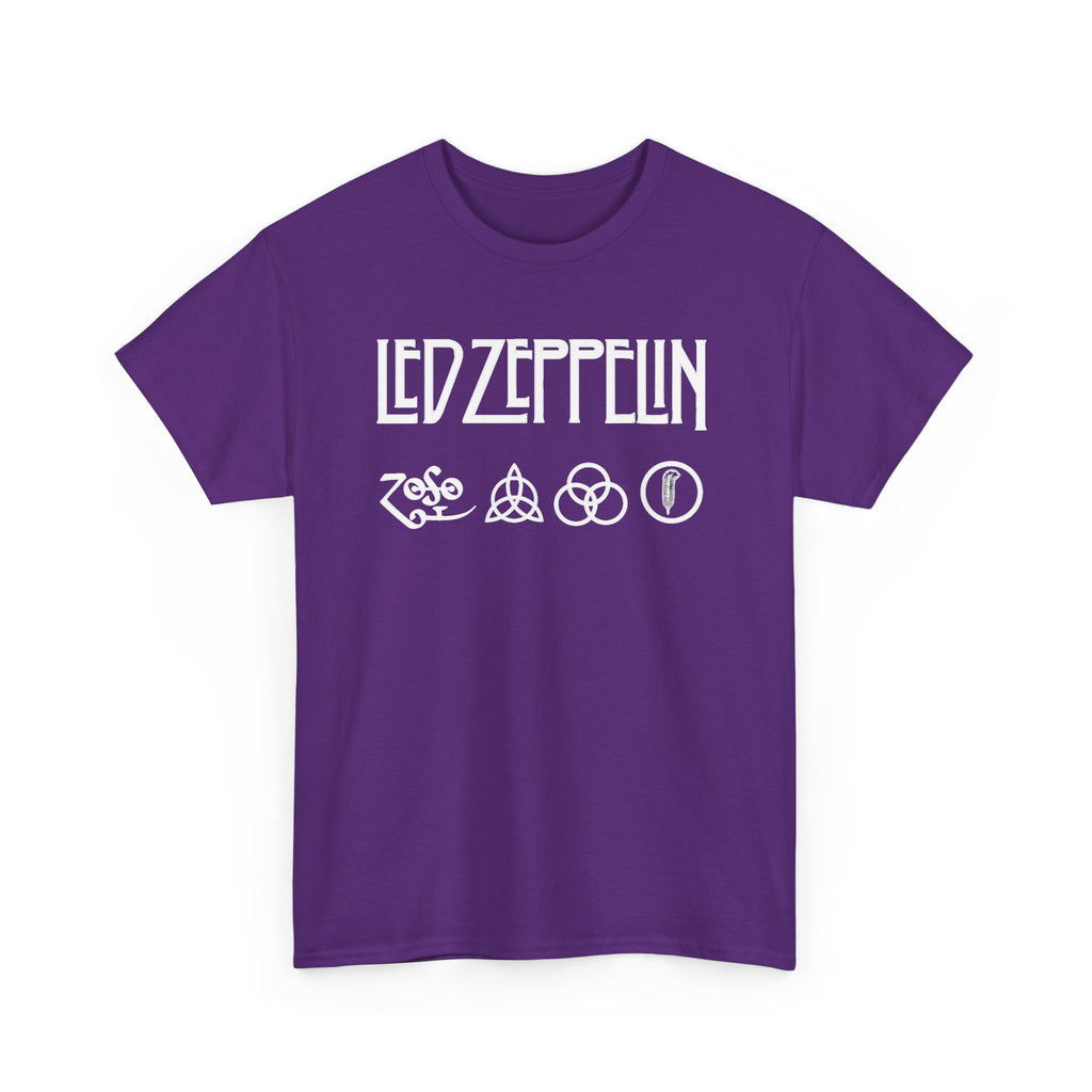 Led Zeppelin Symbols Graphic Tee - Classic Rock Band Logo T-Shirt