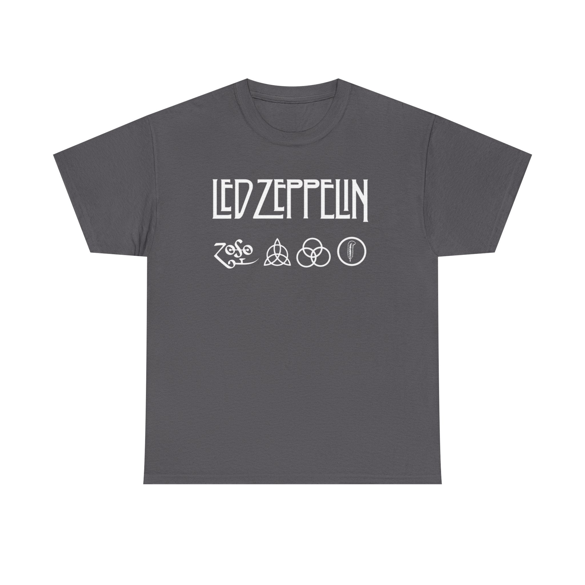 Led Zeppelin Symbols Graphic Tee - Classic Rock Band Logo T-Shirt