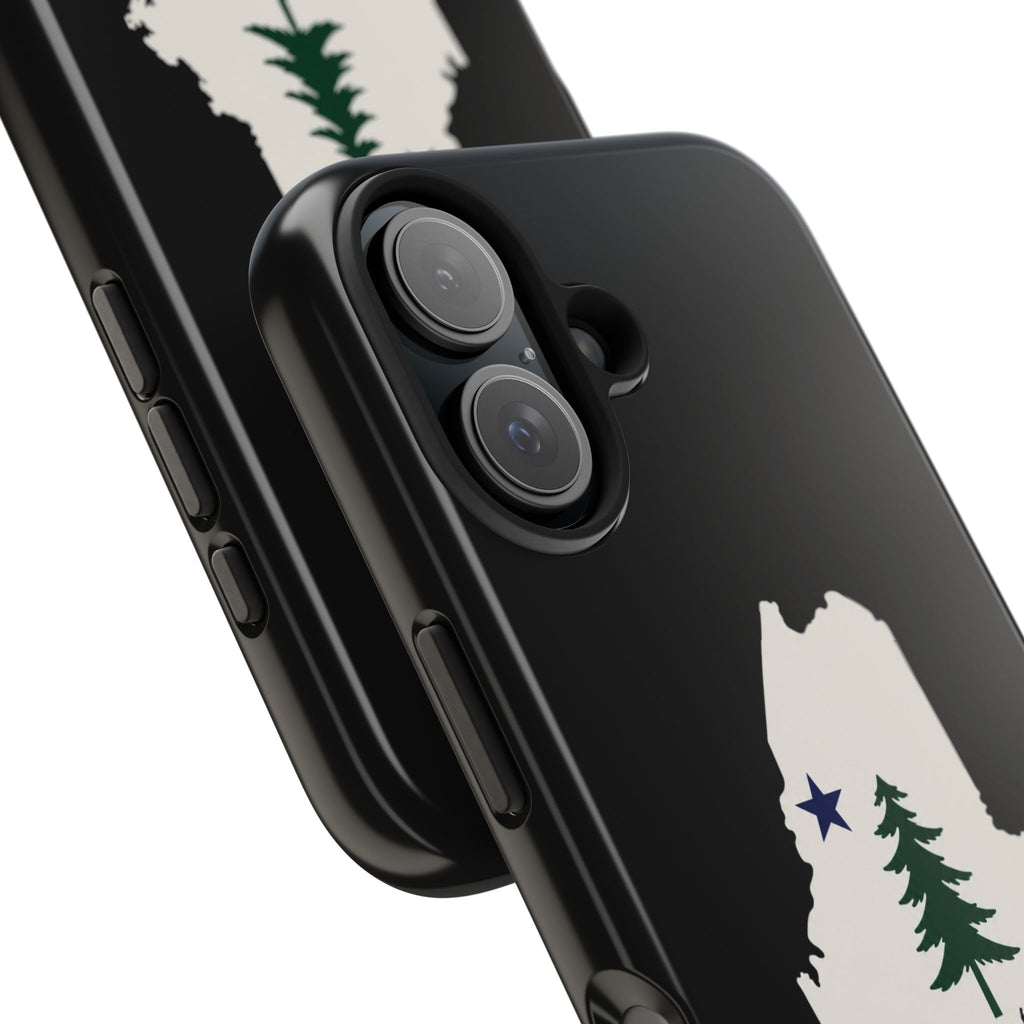 Maine State Outline Phone Case with Pine Tree and Star
