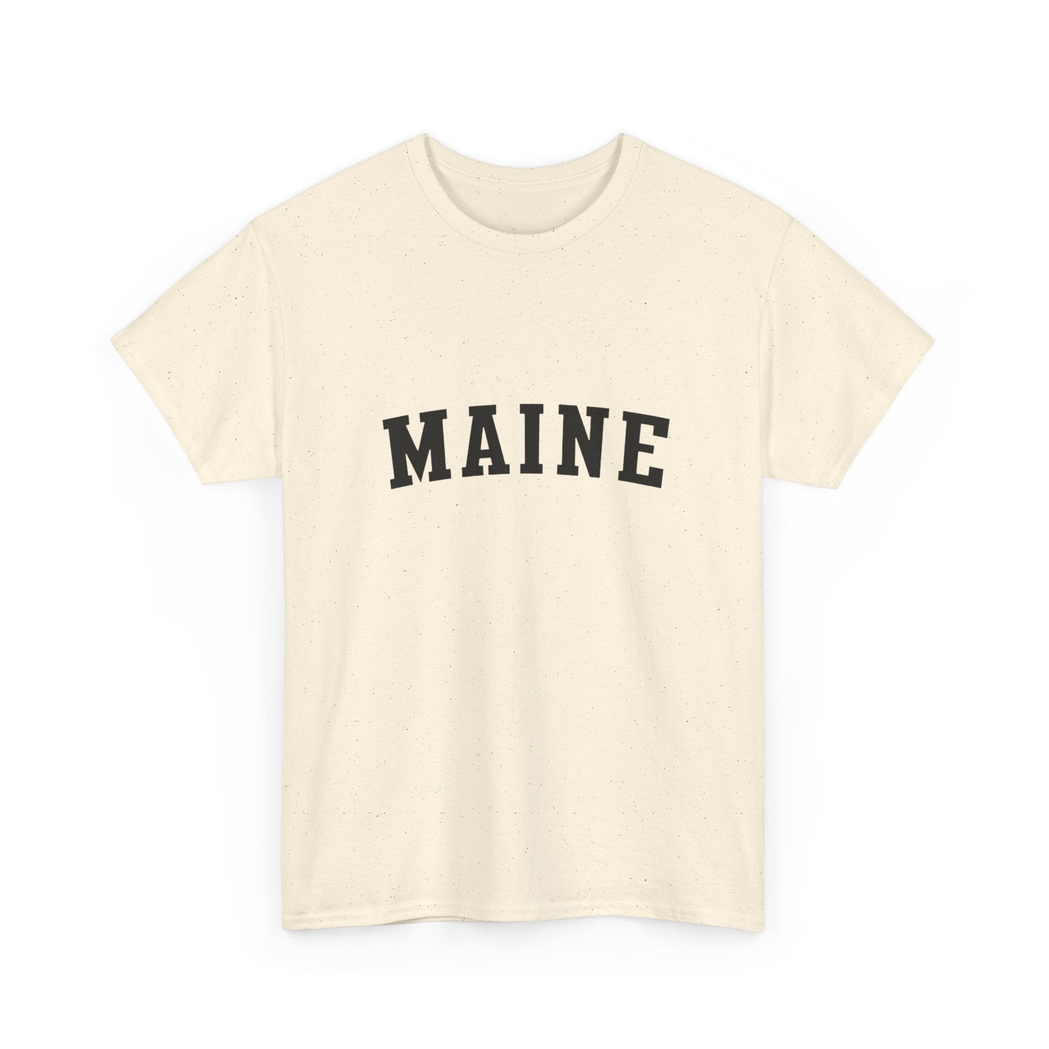 Maine arched text Tee | State pride minimalist graphic T-shirt
