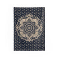 Mandala Wall Tapestry — Navy Boho Floral Decor