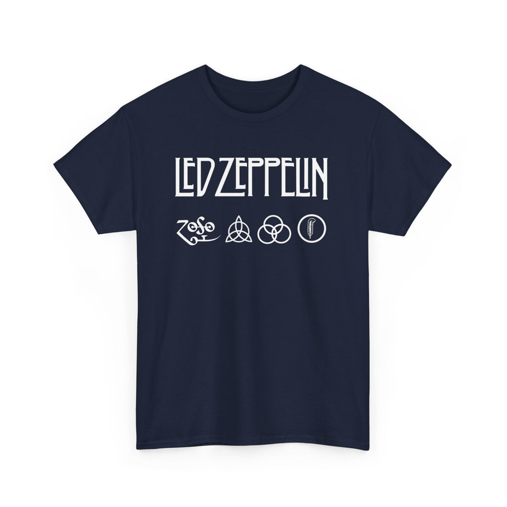Led Zeppelin Symbols Graphic Tee - Classic Rock Band Logo T-Shirt