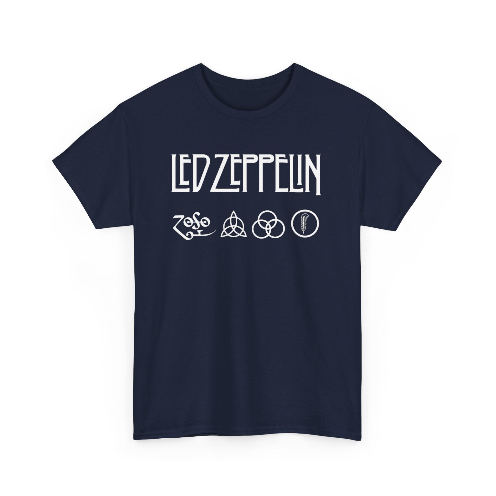 Led Zeppelin Symbols Graphic Tee - Classic Rock Band Logo T-Shirt