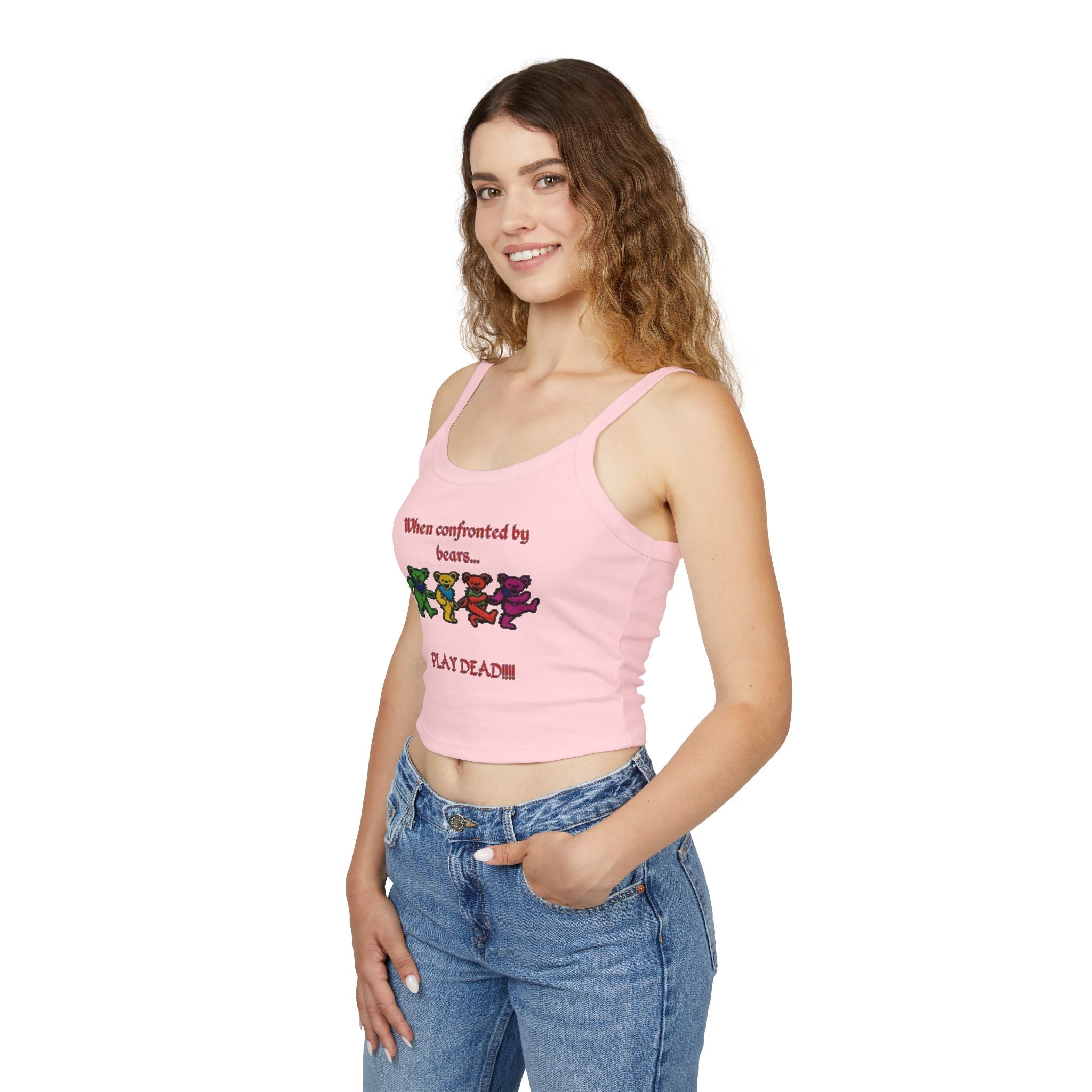 Grateful Dead Style Dancing Bears tank top | "When confronted by bears... PLAY DEAD!!!"