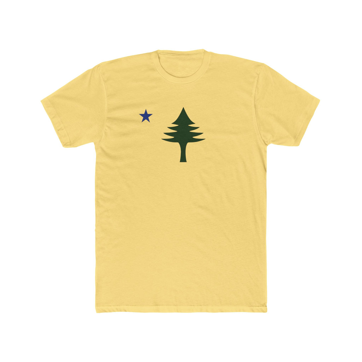 Maine State Flag Pine Tree and Star T-Shirt | Minimal Nature Tee