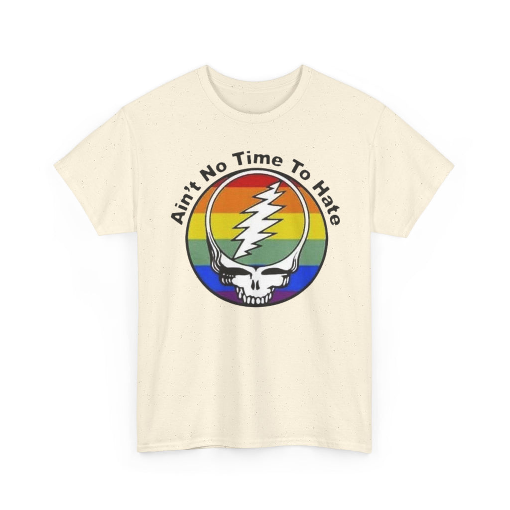 Ain't No Time To Hate Grateful Dead Skull Tee | Rainbow Pride peace love