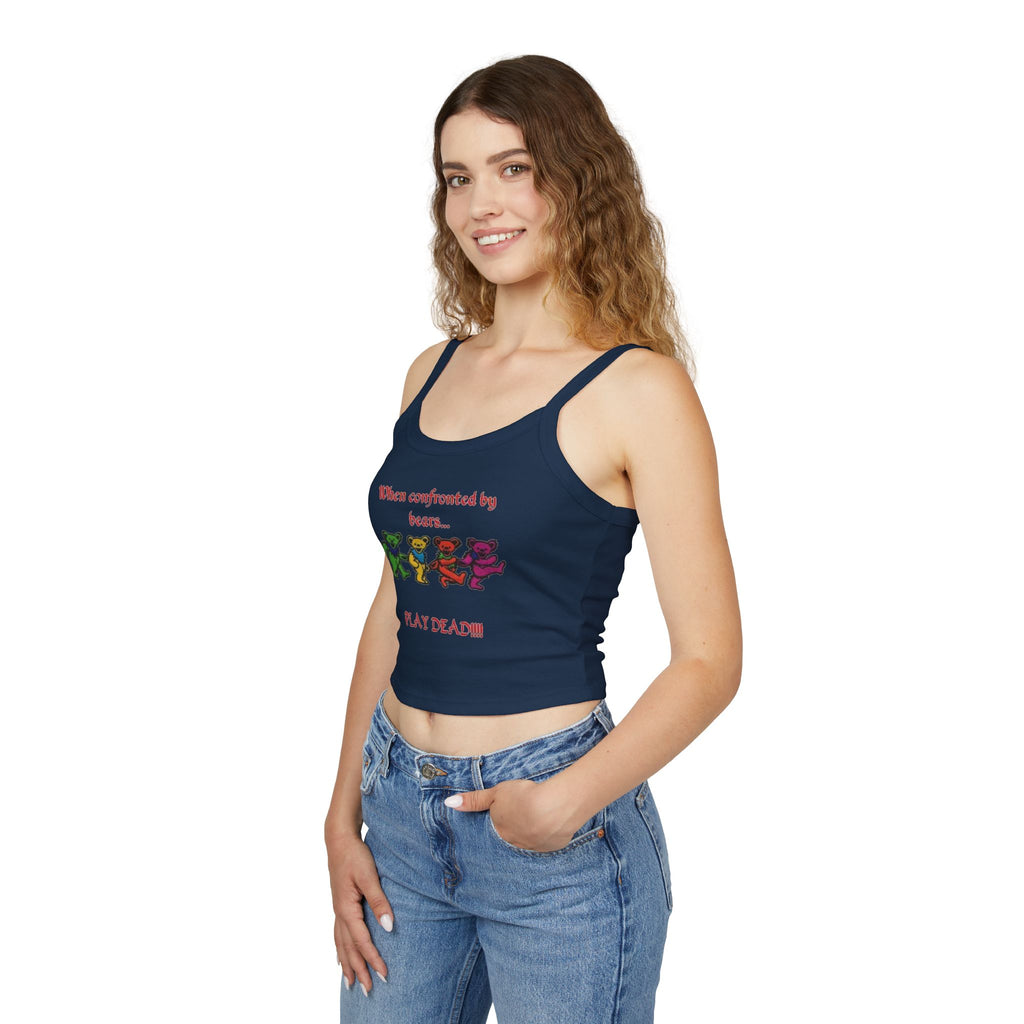 Grateful Dead Style Dancing Bears tank top | "When confronted by bears... PLAY DEAD!!!"