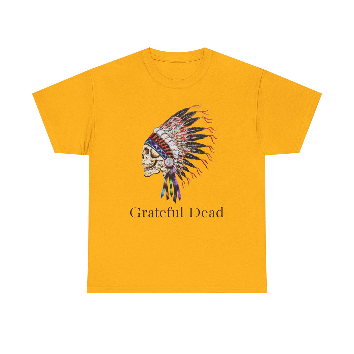 Grateful Dead Skull with Native Headdress T-Shirt | Band Tee