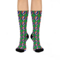 Grateful Dead Steal Your Face Pattern Cushioned Crew Socks | Band Logo Music Socks