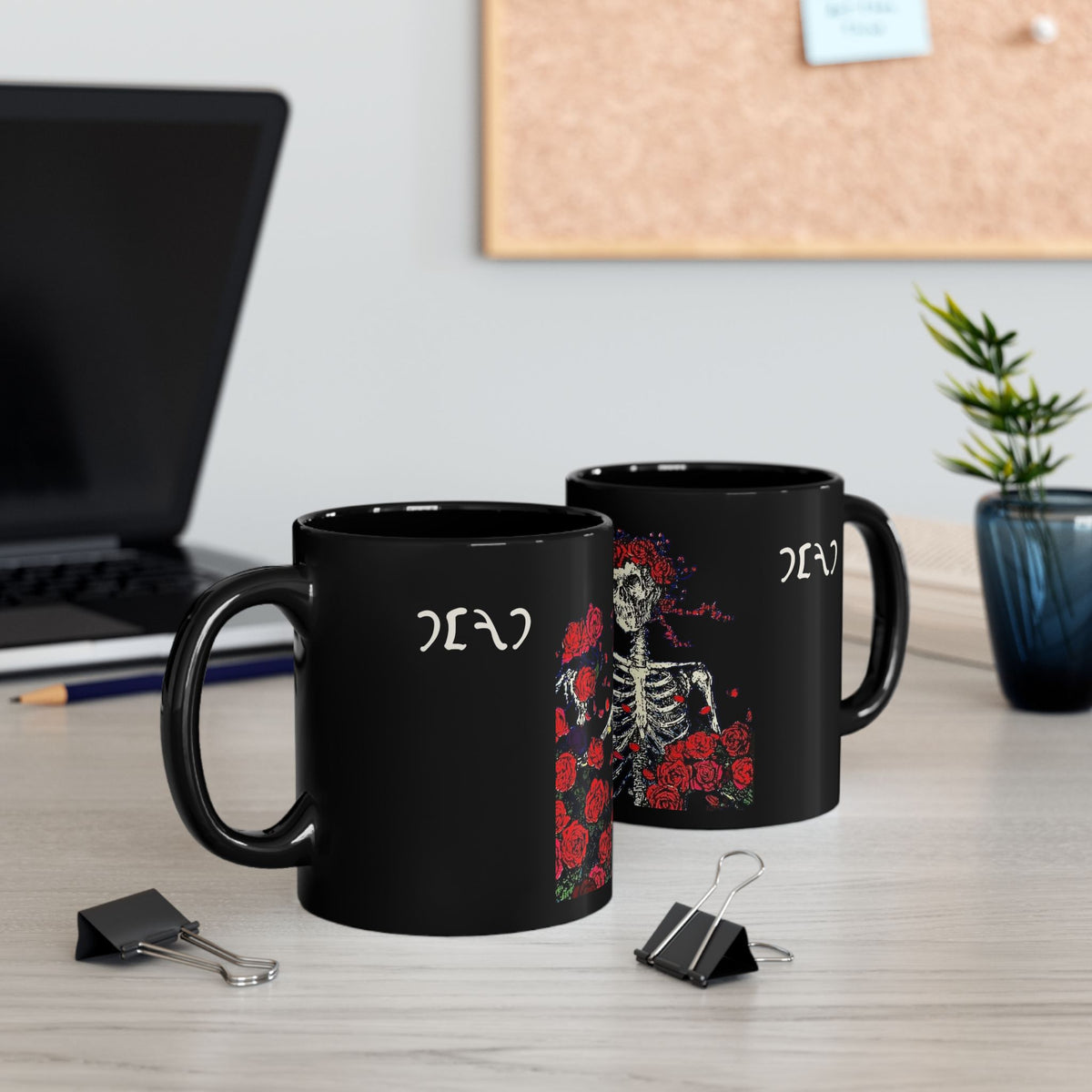 Grateful Dead Skull & Roses Mug | Black Dead Coffee Cup