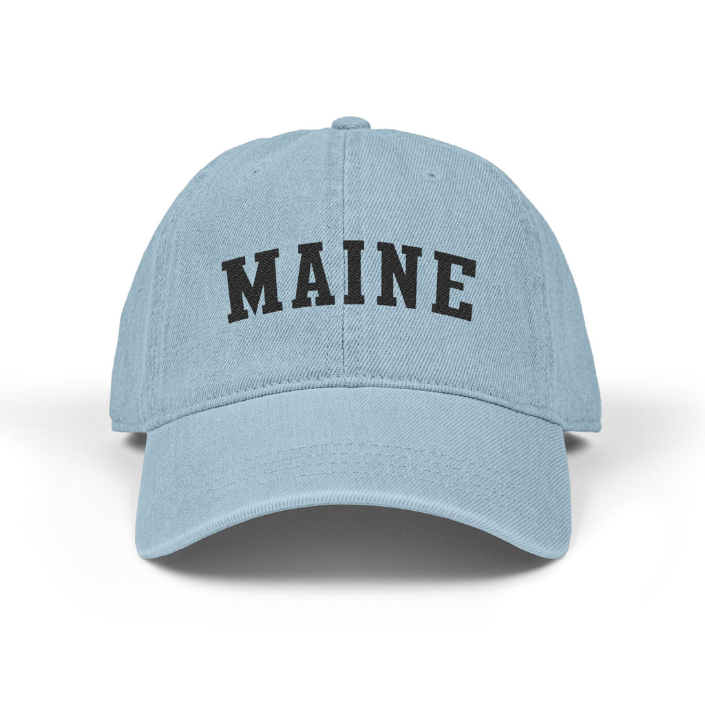 Maine Embroidered Denim Hat | State Lettering Cap