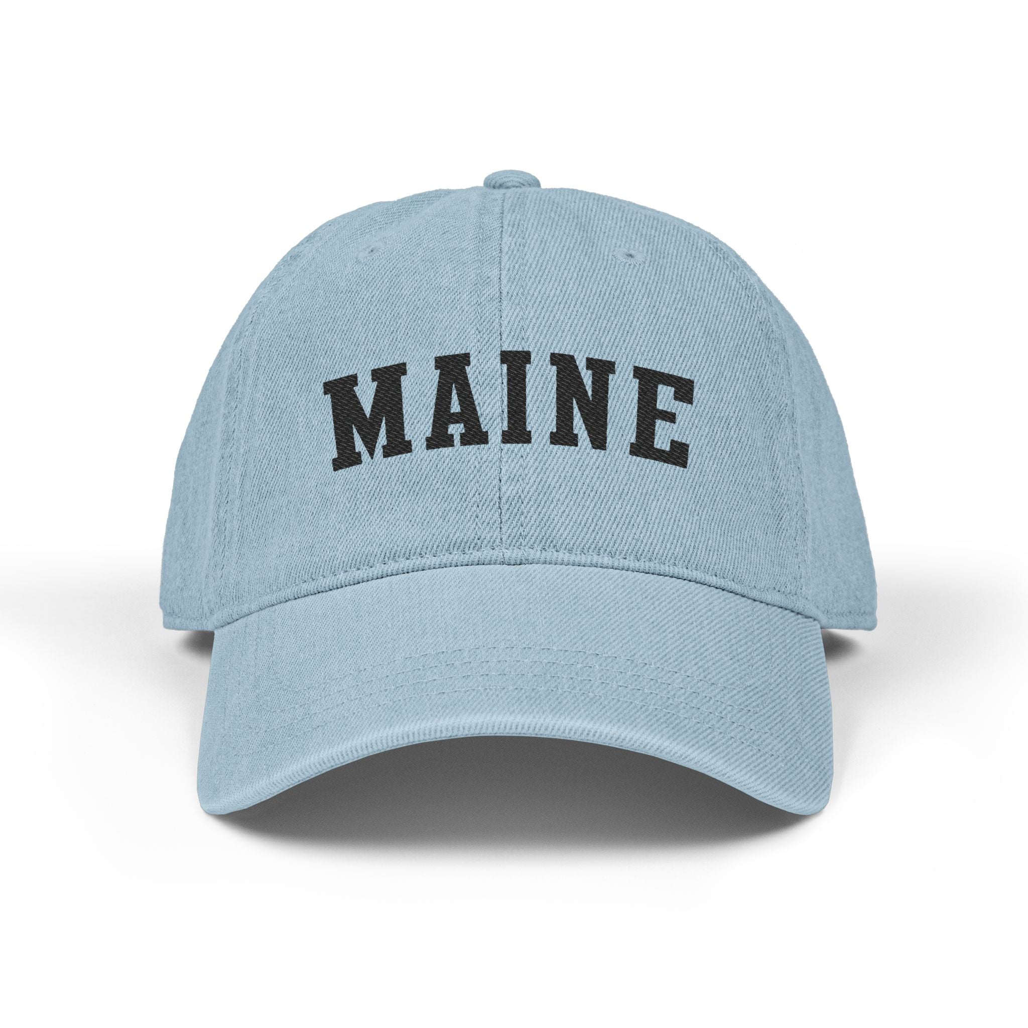 Maine Embroidered Denim Hat | State Lettering Cap