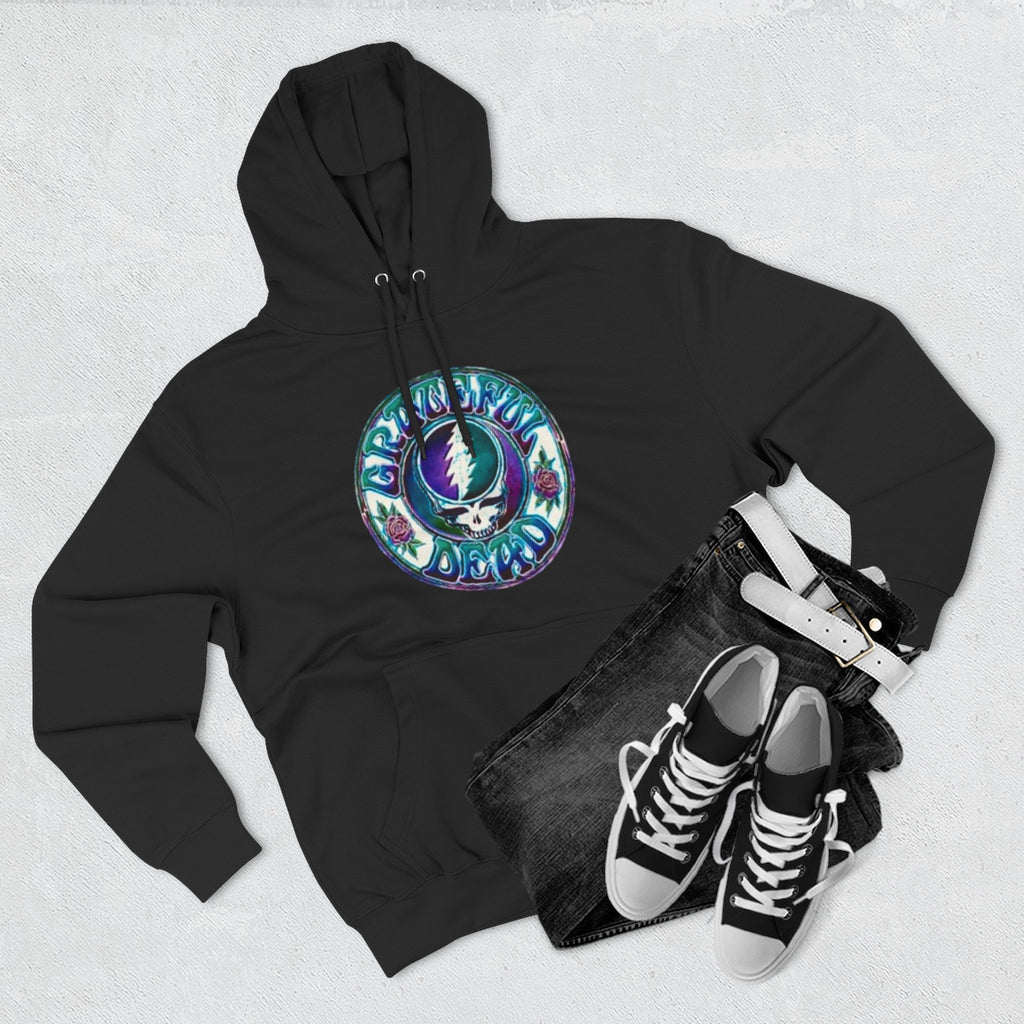 Grateful Dead Steal Your Face skull hoodie | Three-Panel Fleece Hoodie