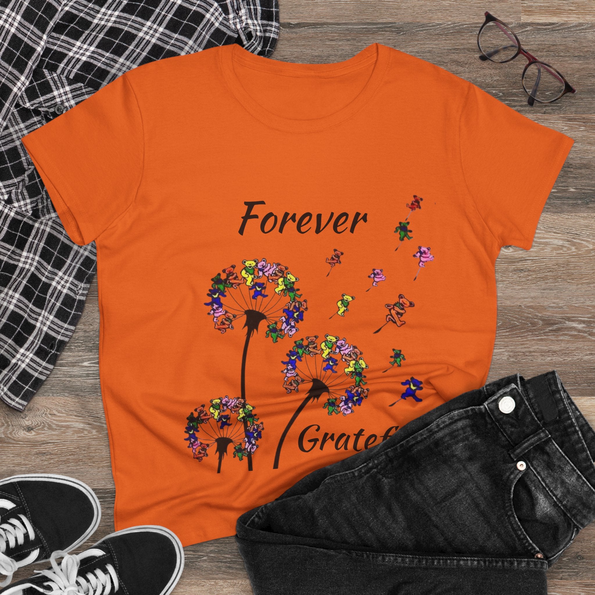 Forever Grateful Dandelion Tee | Grateful Dead Dancing Bears T-Shirt