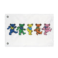 Dancing Rainbow Bears Flag | Double Sided Flag, Hippie Grateful Dead Style