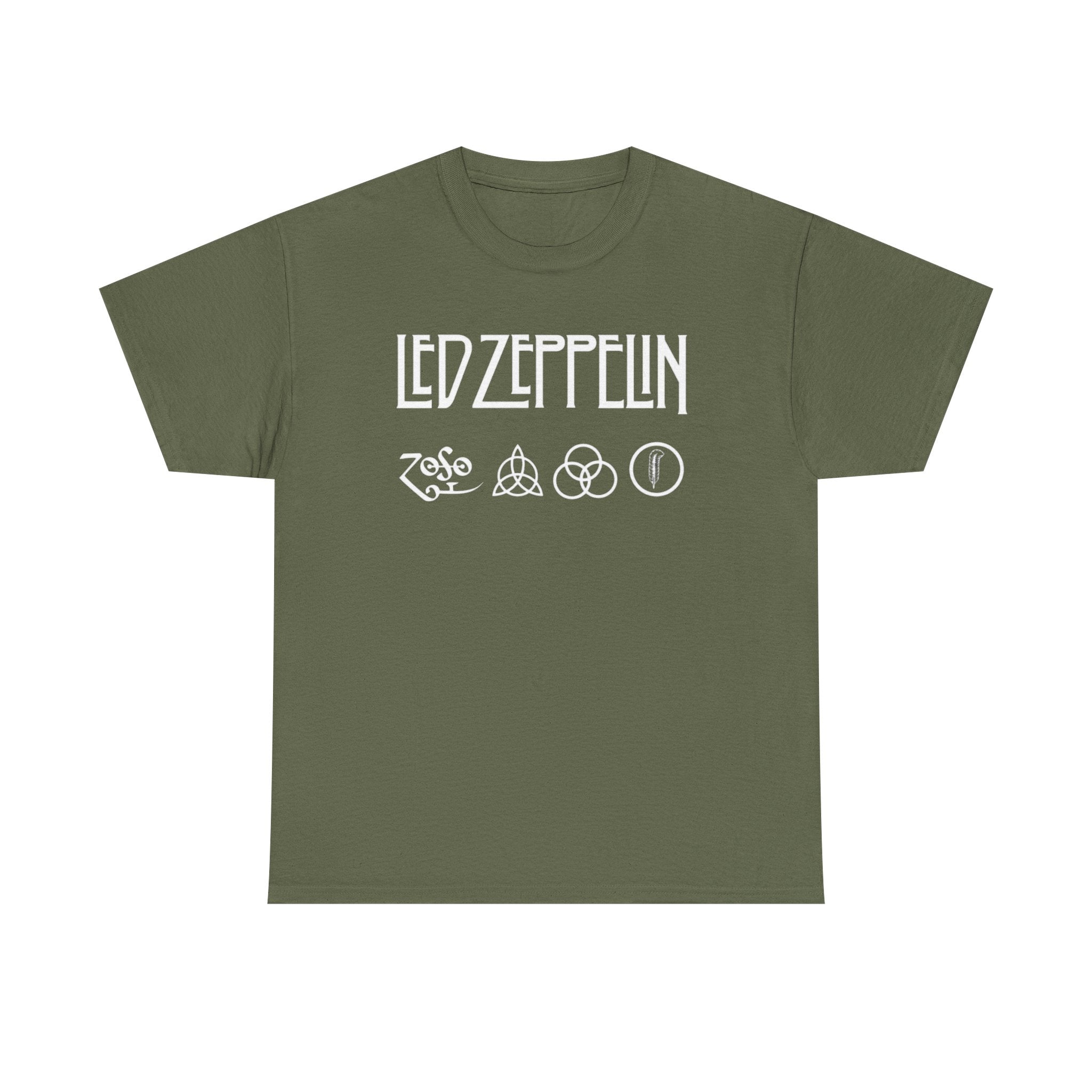 Led Zeppelin Symbols Graphic Tee - Classic Rock Band Logo T-Shirt