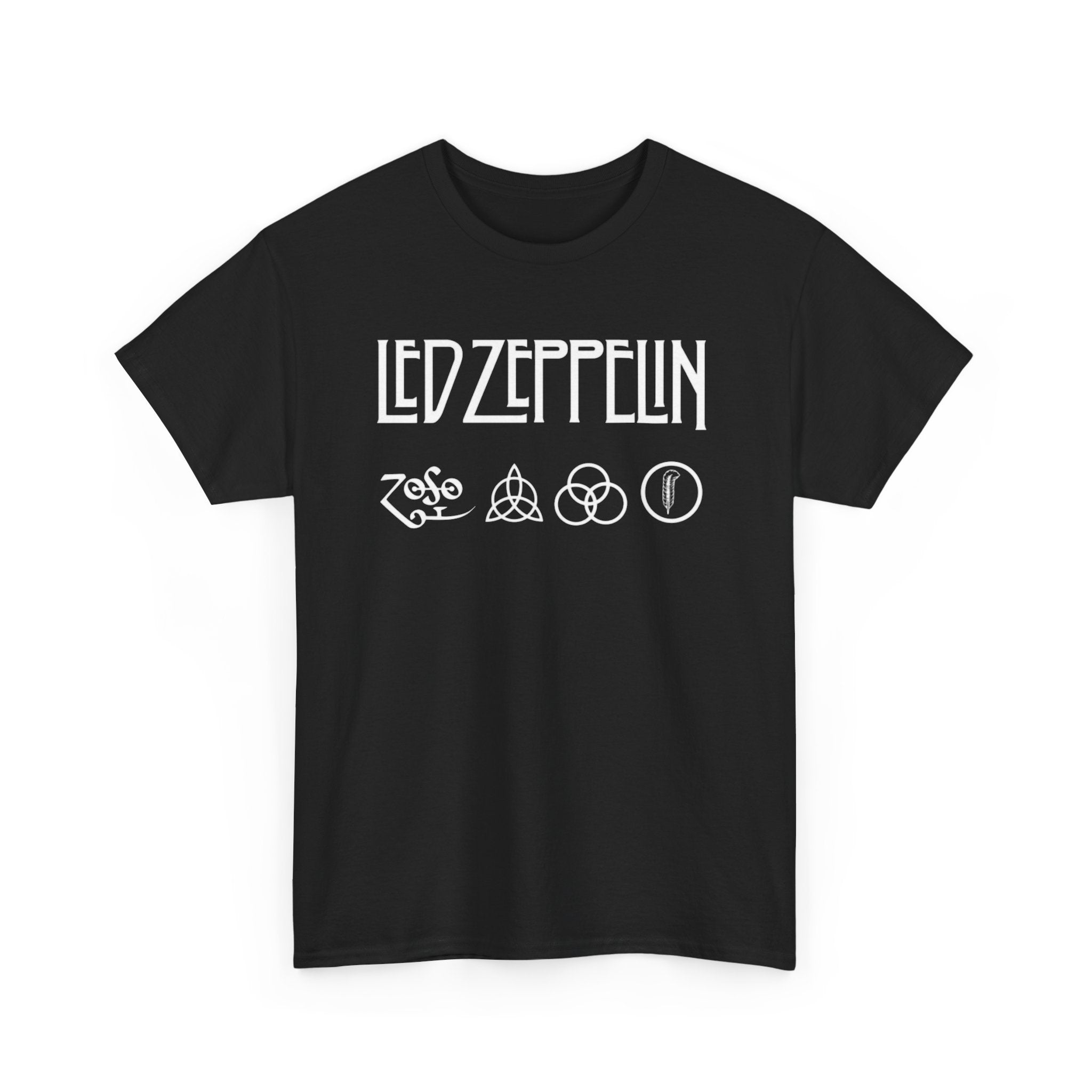Led Zeppelin Symbols Graphic Tee - Classic Rock Band Logo T-Shirt