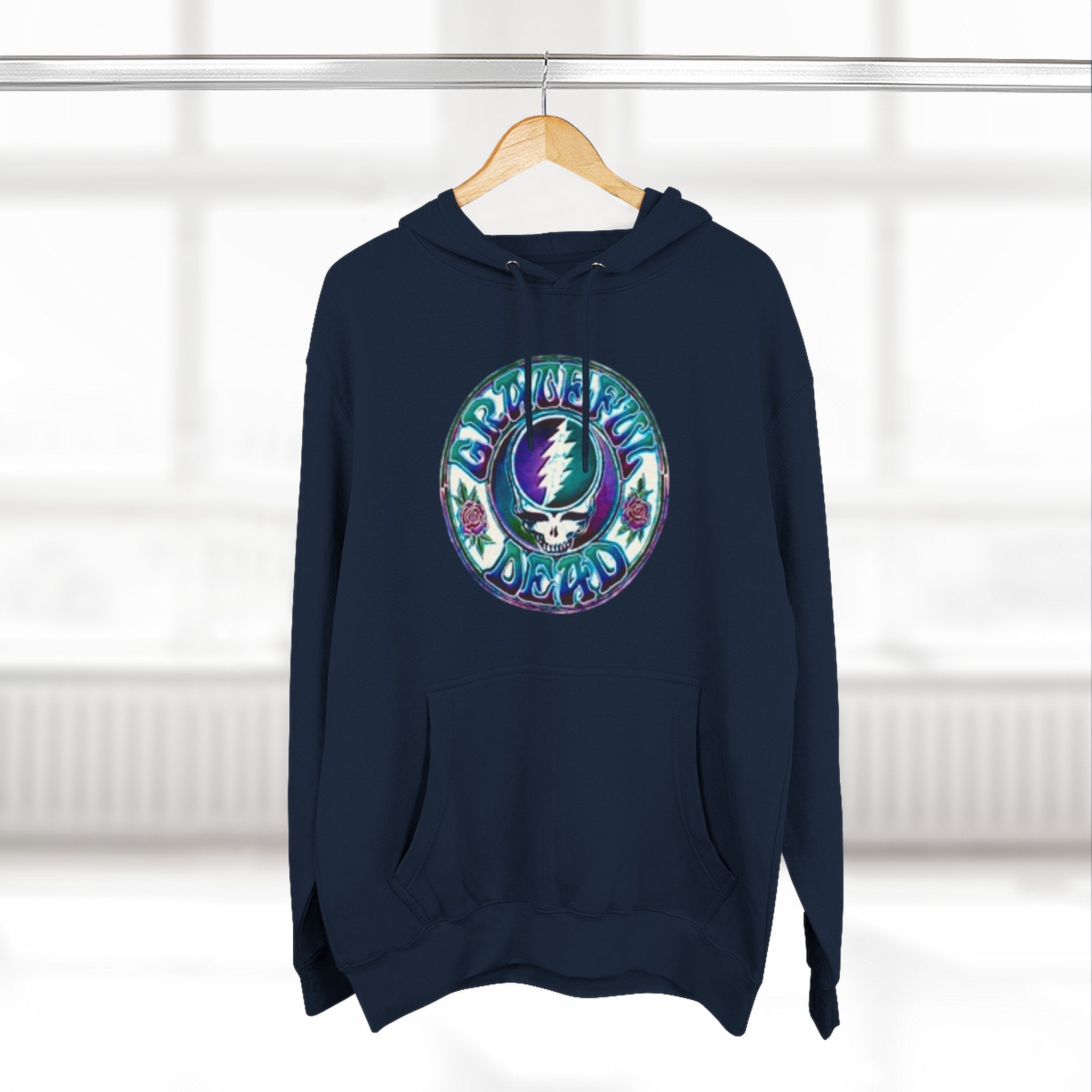 Grateful Dead Steal Your Face skull hoodie | Three-Panel Fleece Hoodie