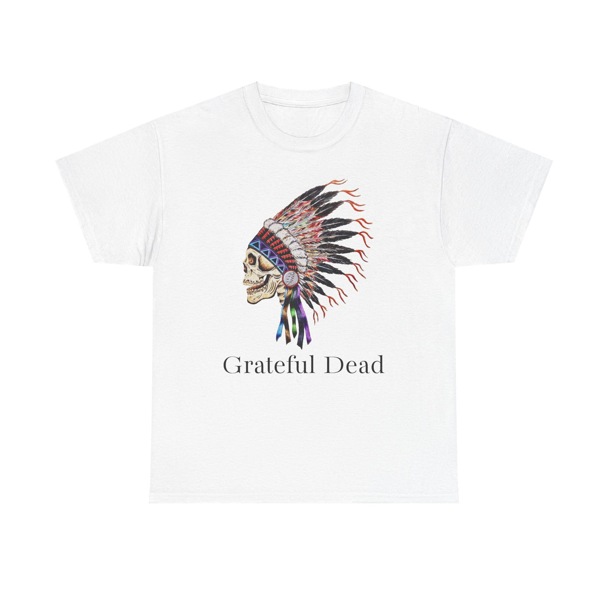 Grateful Dead Skull with Native Headdress T-Shirt | Band Tee