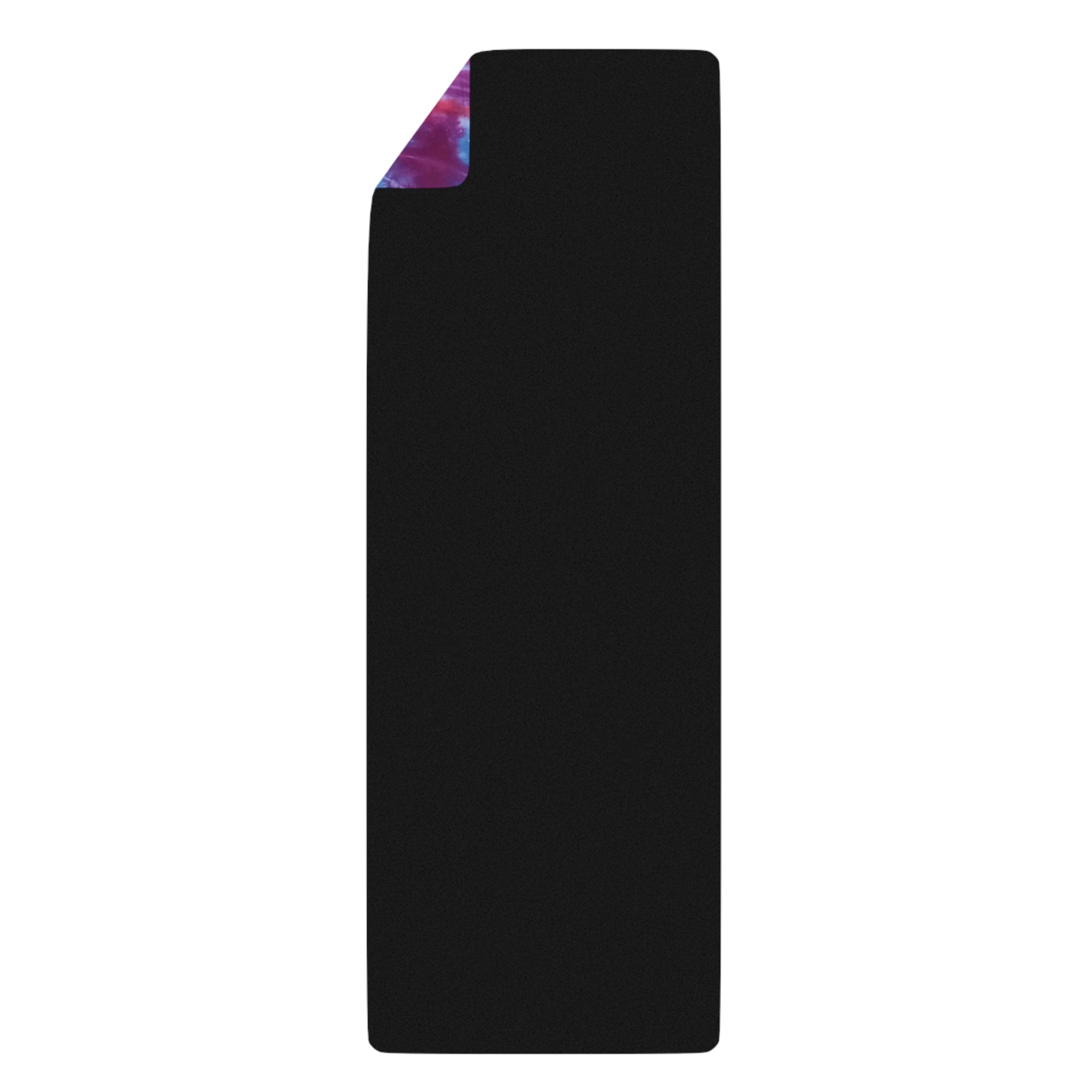 Purple Blue Tie Dye Rubber Yoga Mat | Mandala Burst Pattern