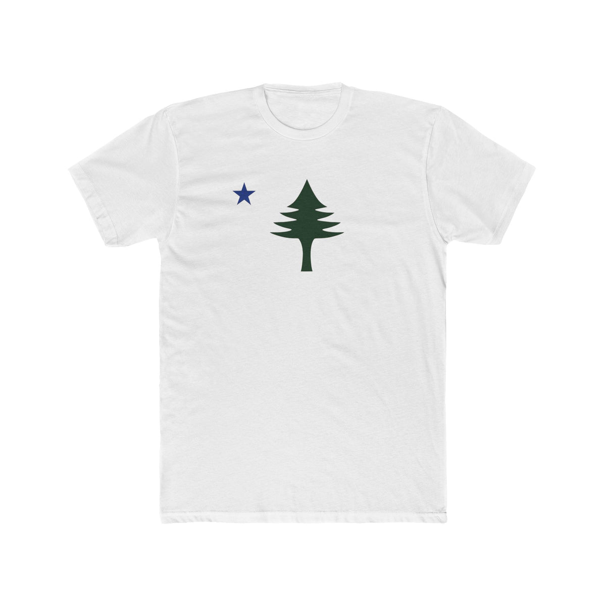 Maine State Flag Pine Tree and Star T-Shirt | Minimal Nature Tee