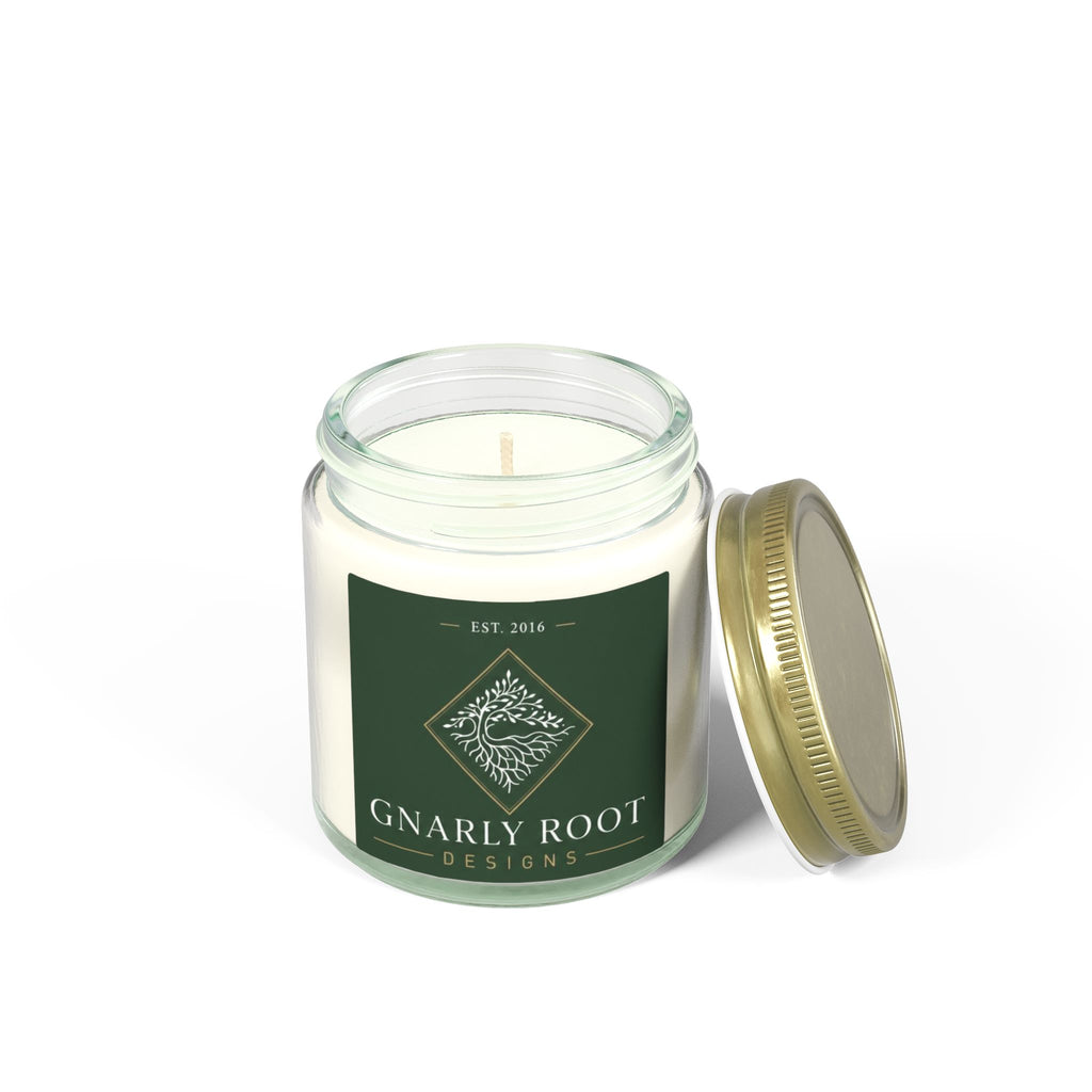 Coconut Apricot Scented Candle — 4oz & 9oz Natural Wax Jar (Gnarly Root Designs)