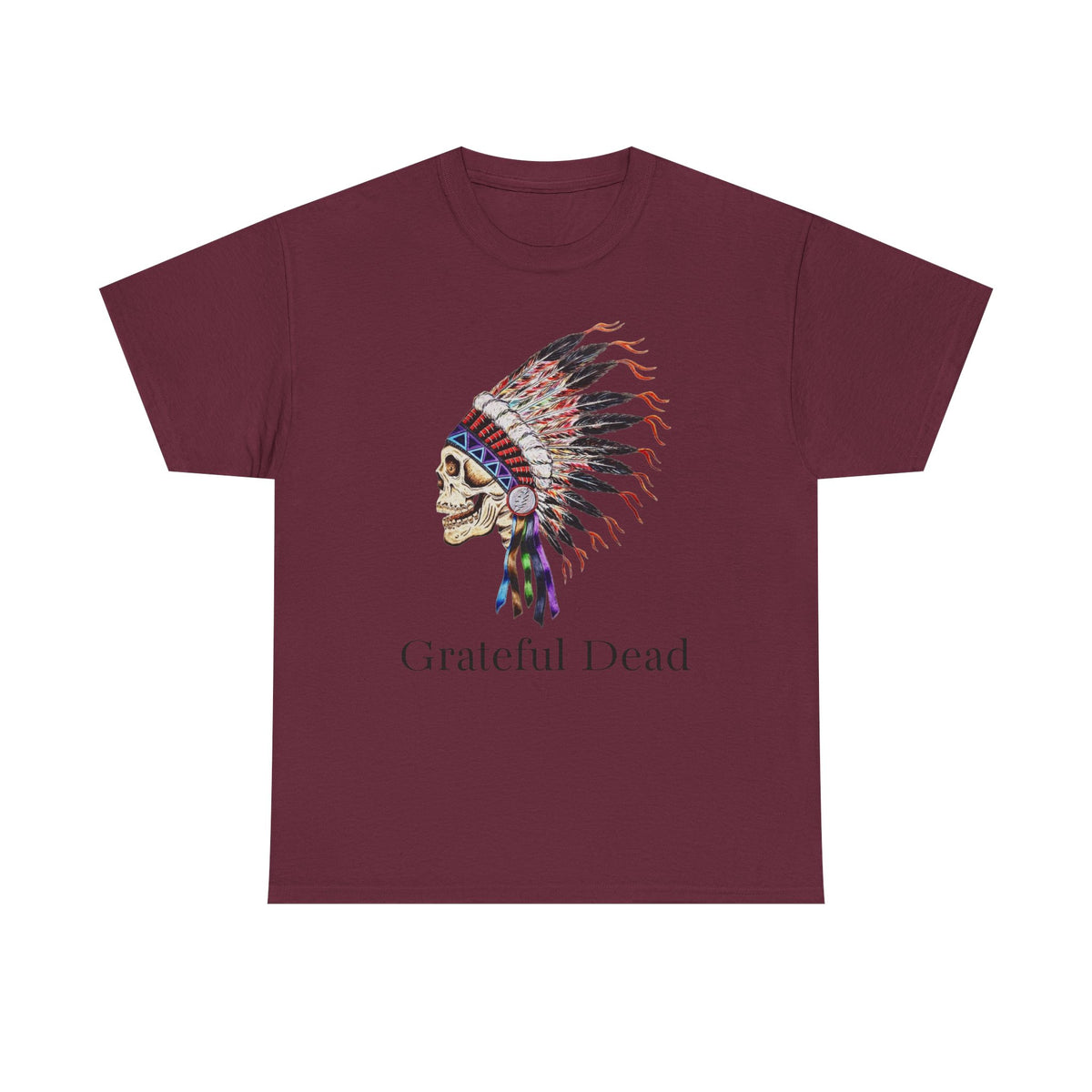 Grateful Dead Skull with Native Headdress T-Shirt | Band Tee