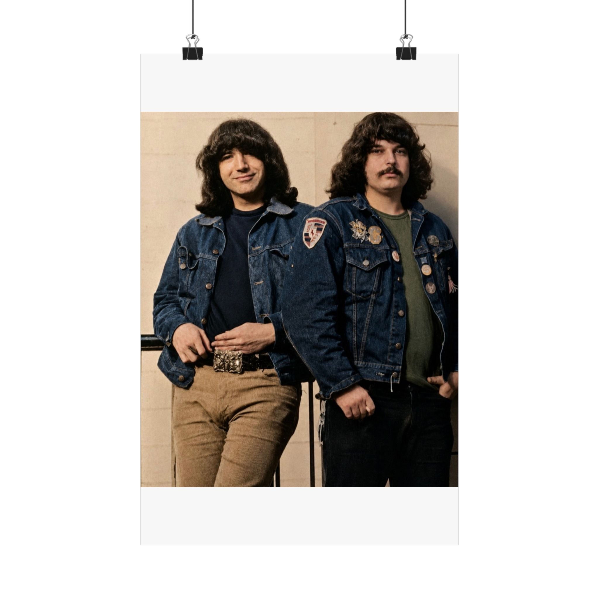 1970s Jerry & Pigpen Poster Matte Vertical Poster | Grateful Dead Band Photography