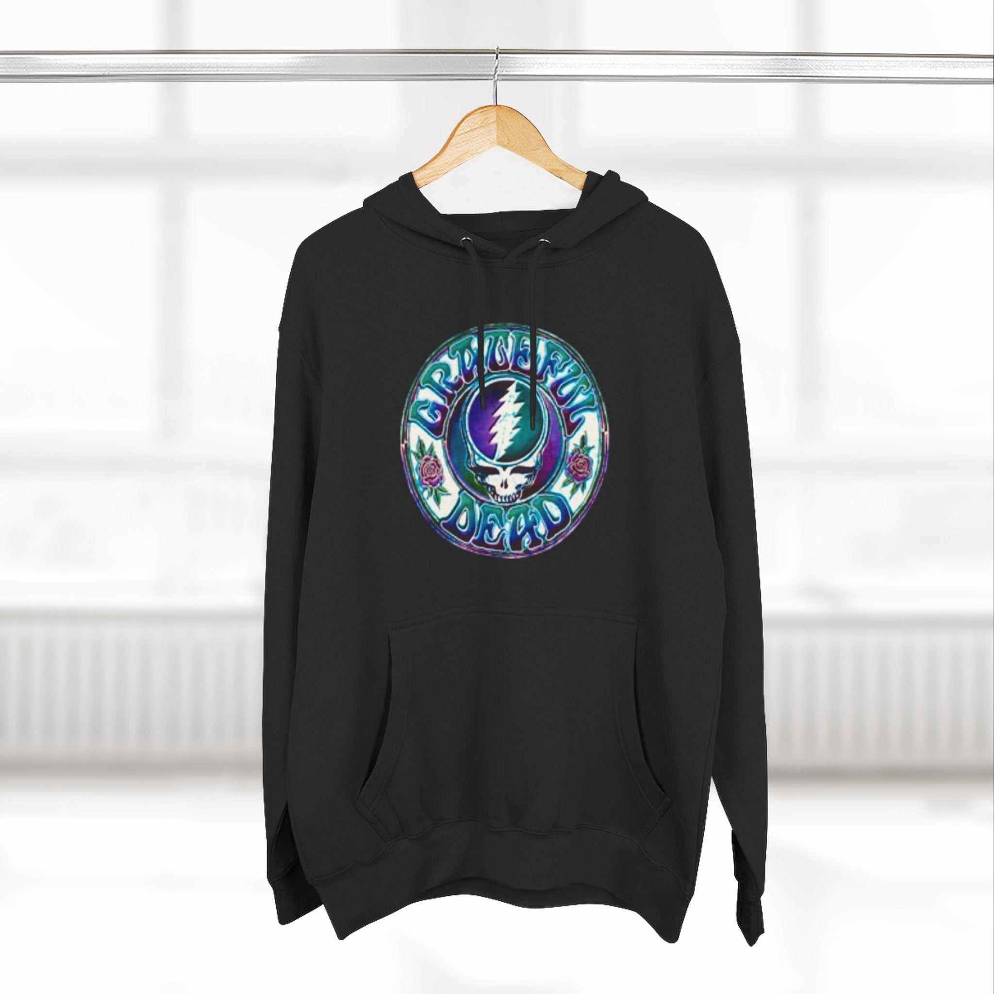 Grateful Dead Steal Your Face skull hoodie | Three-Panel Fleece Hoodie