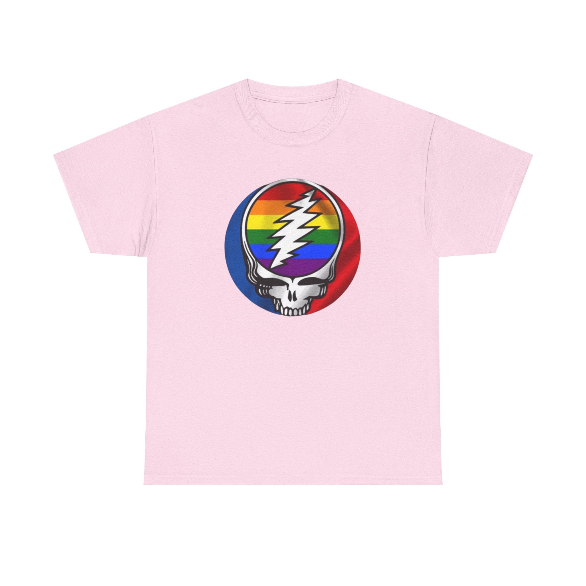 Rainbow Steal Your Face Skull T-Shirt | Grateful Dead Skull Tee
