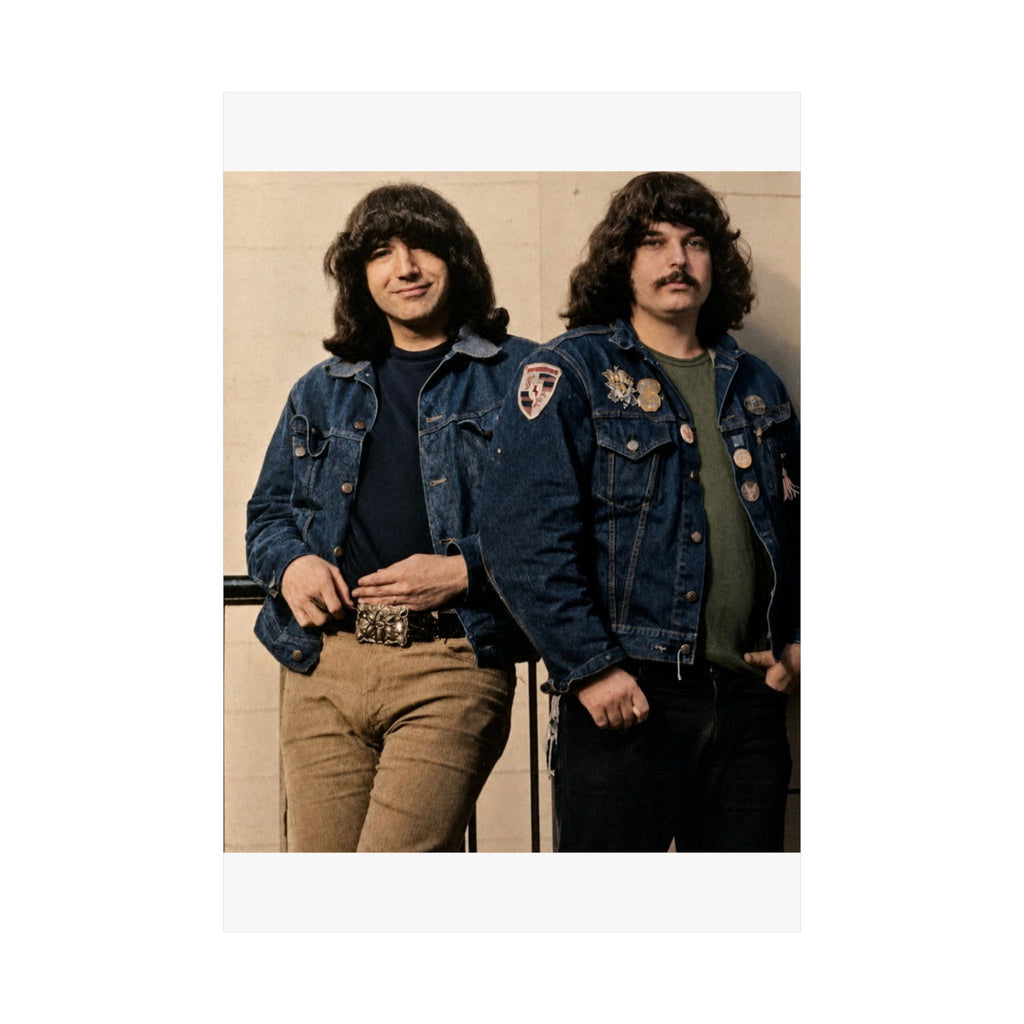 1970s Jerry & Pigpen Poster Matte Vertical Poster | Grateful Dead Band Photography