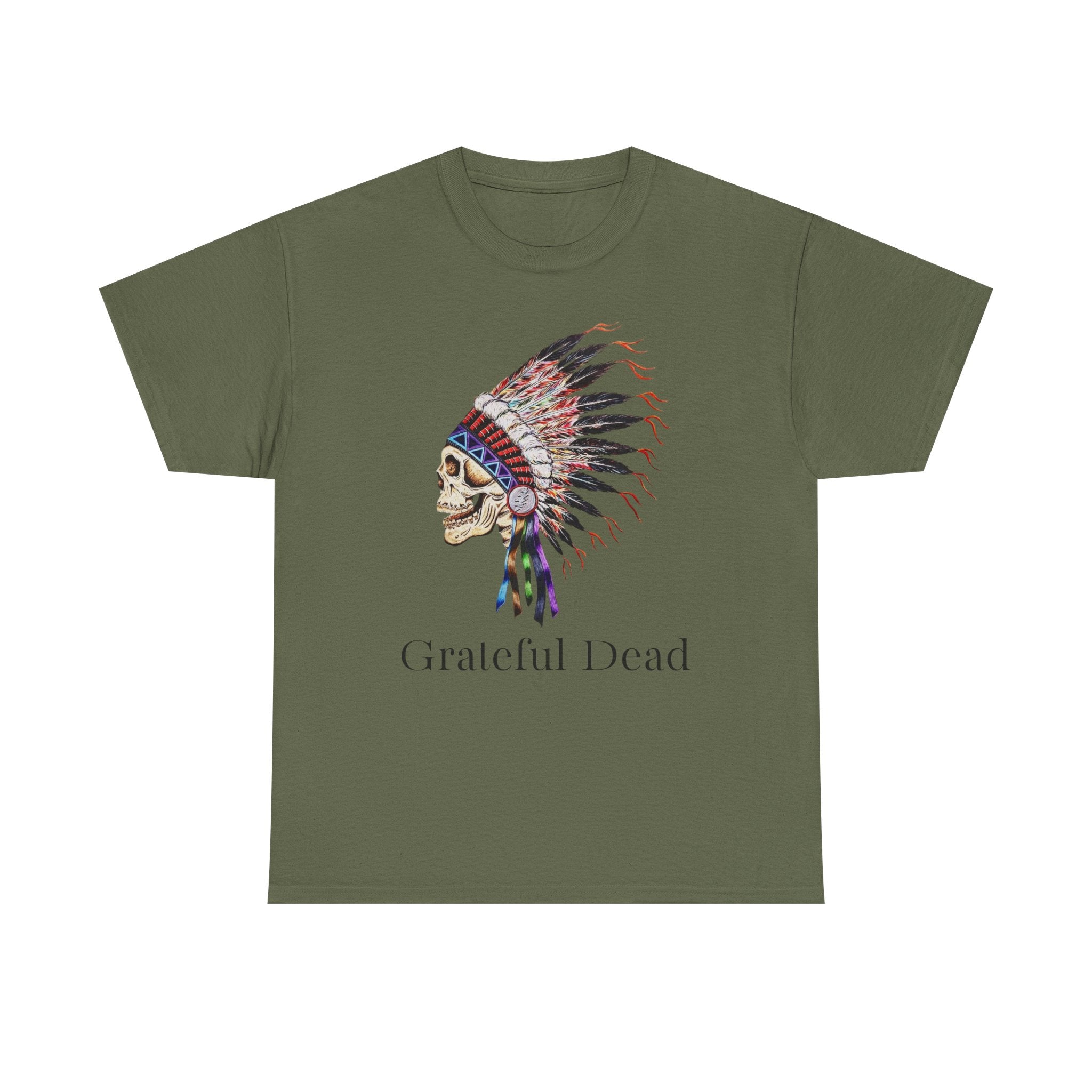 Grateful Dead Skull with Native Headdress T-Shirt | Band Tee