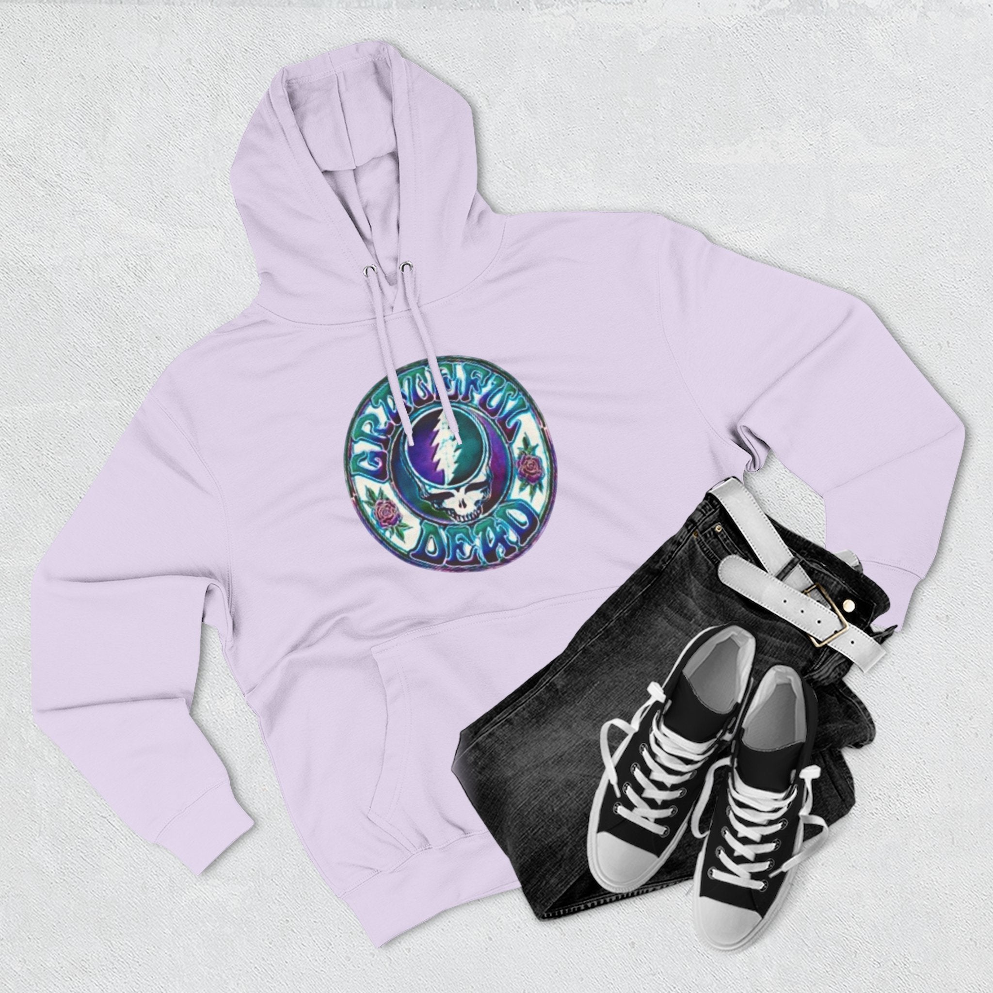 Grateful Dead Steal Your Face skull hoodie | Three-Panel Fleece Hoodie