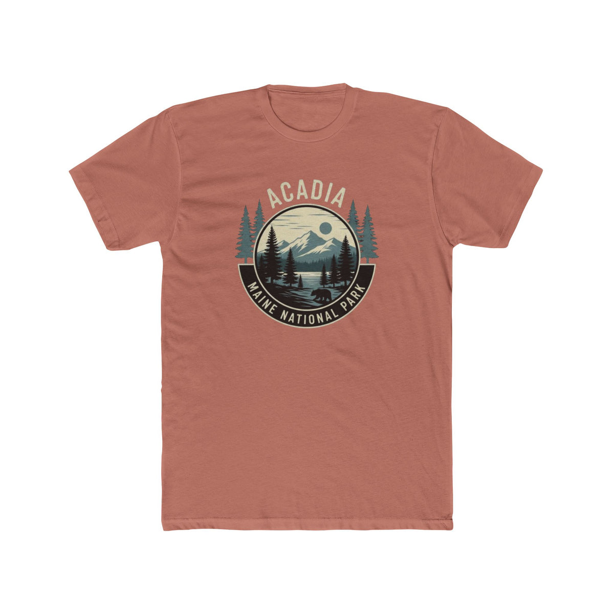 Acadia National Park Maine T-Shirt — Vintage Mountain & Pines Crew Tee