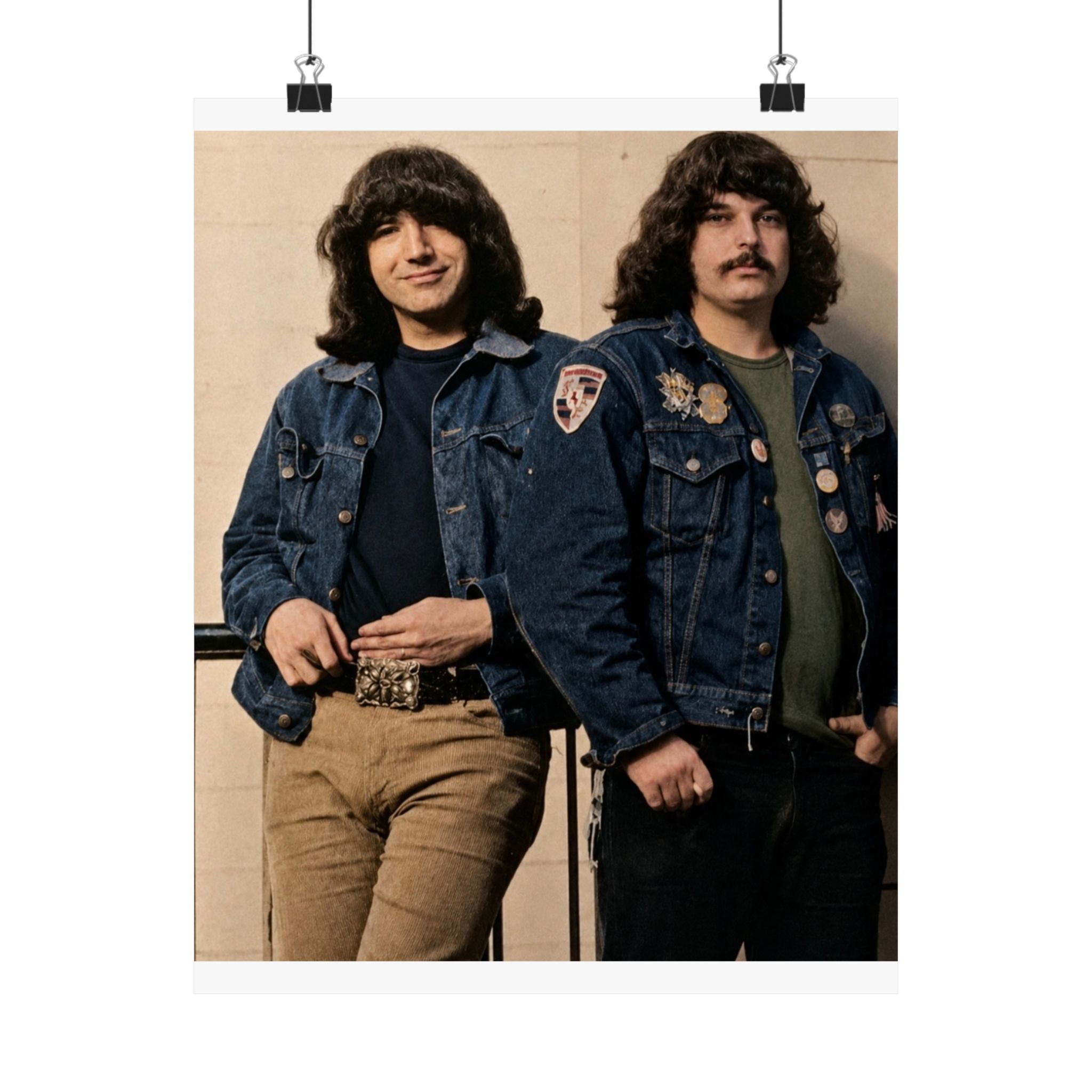 1970s Jerry & Pigpen Poster Matte Vertical Poster | Grateful Dead Band Photography