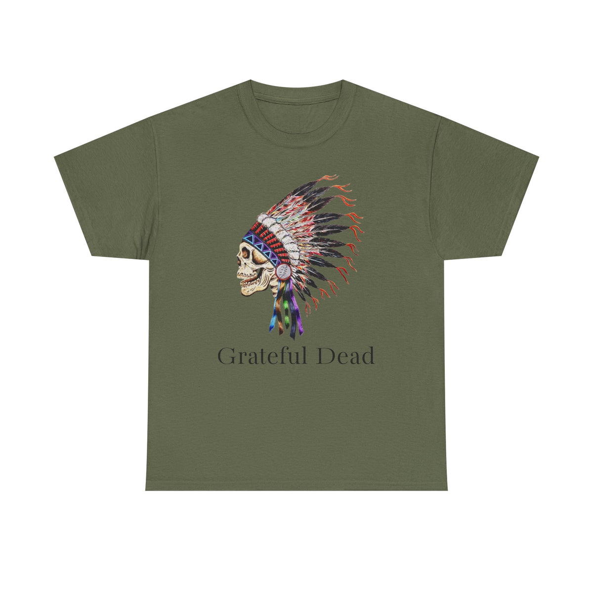 Grateful Dead Skull with Native Headdress T-Shirt | Band Tee