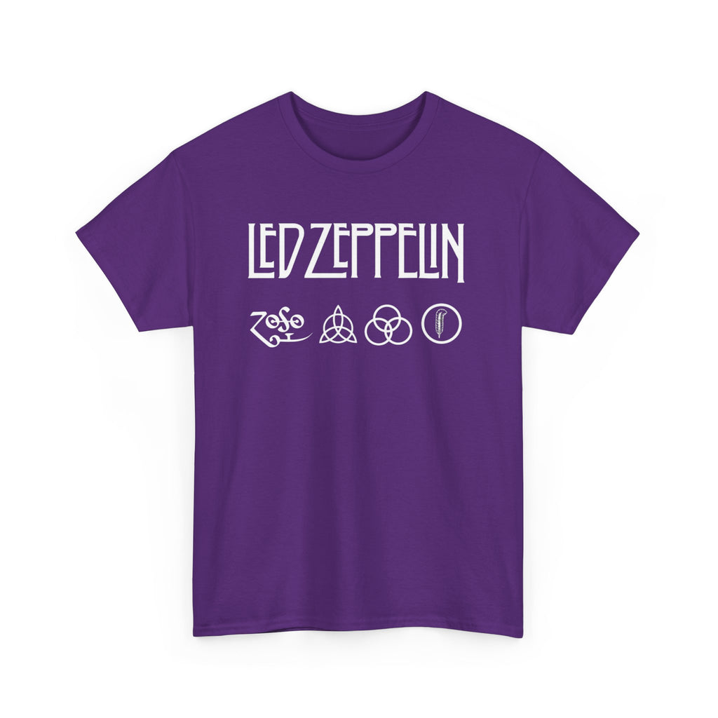 Led Zeppelin Symbols Graphic Tee - Classic Rock Band Logo T-Shirt