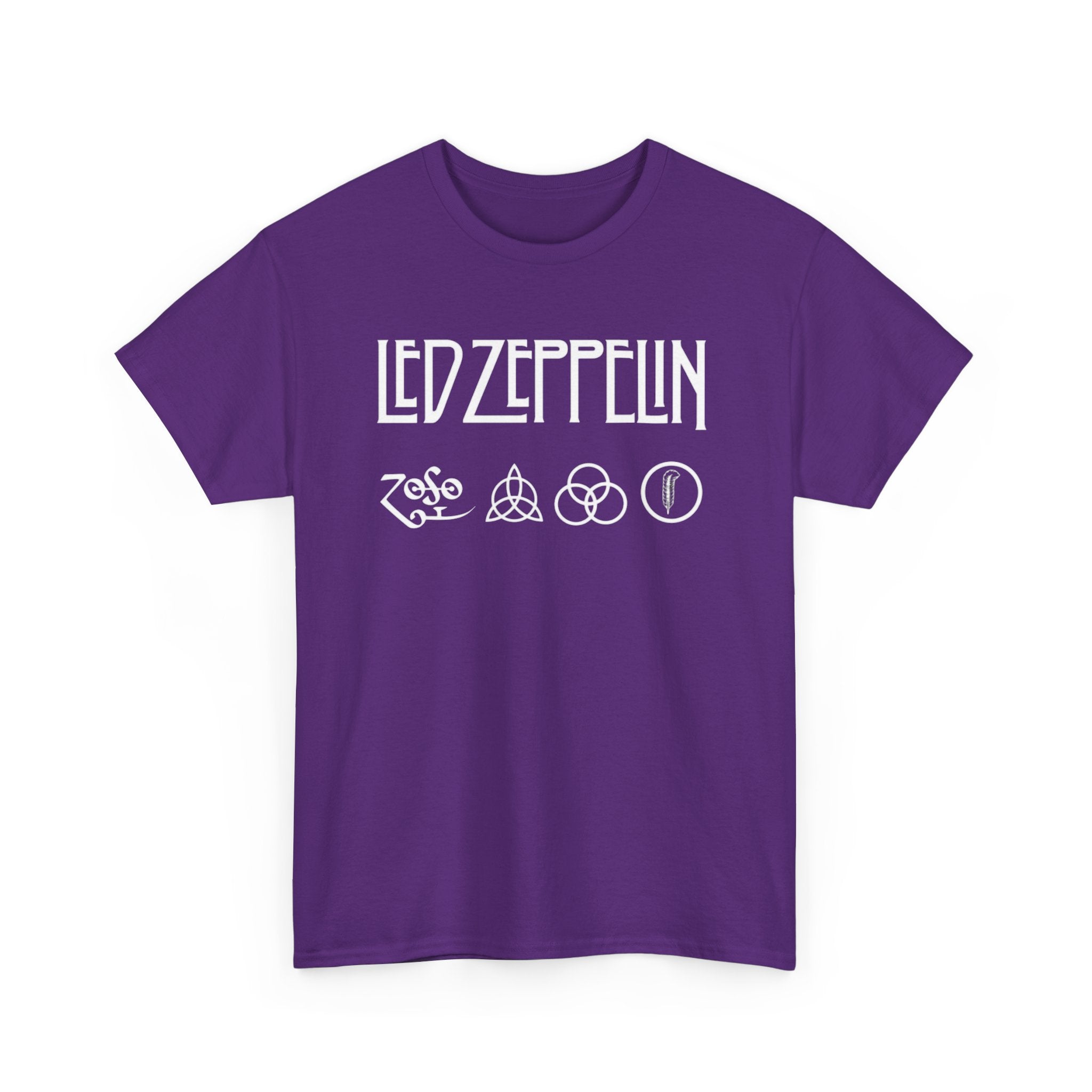 Led Zeppelin Symbols Graphic Tee - Classic Rock Band Logo T-Shirt