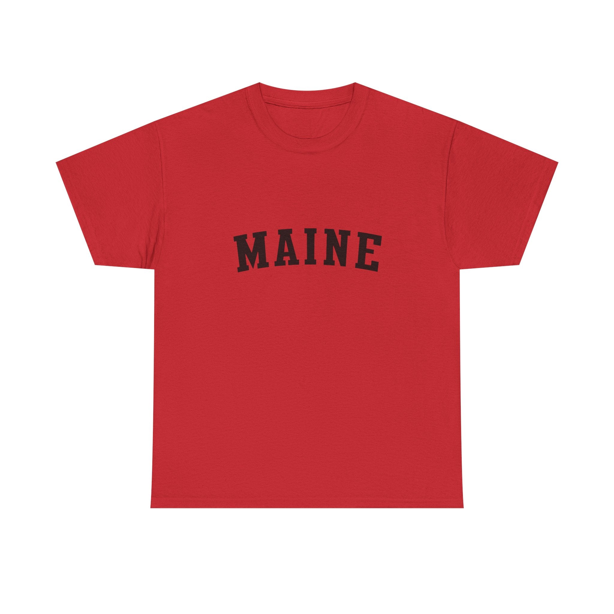 Maine arched text Tee | State pride minimalist graphic T-shirt