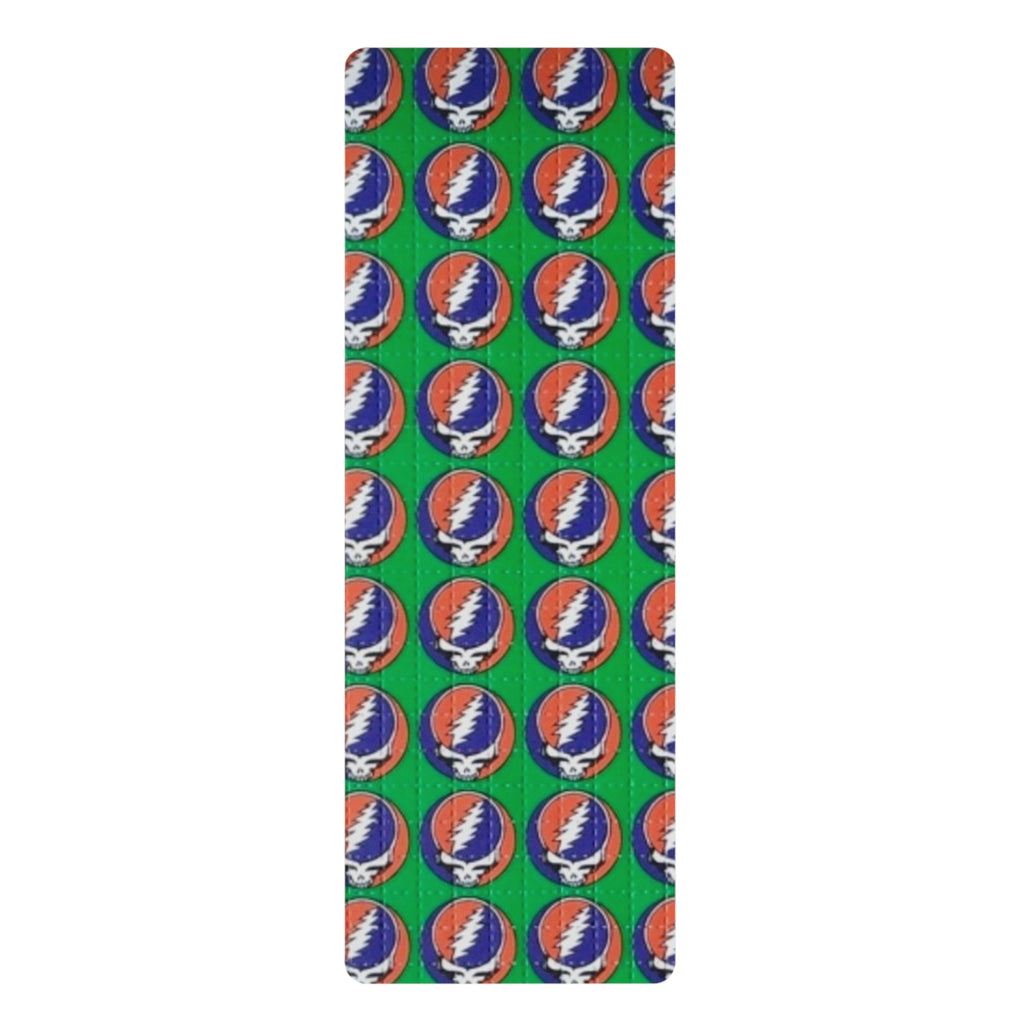 Grateful Dead Steal Your Face Rubber Yoga Mat – Psychedelic Green Meditation Mat