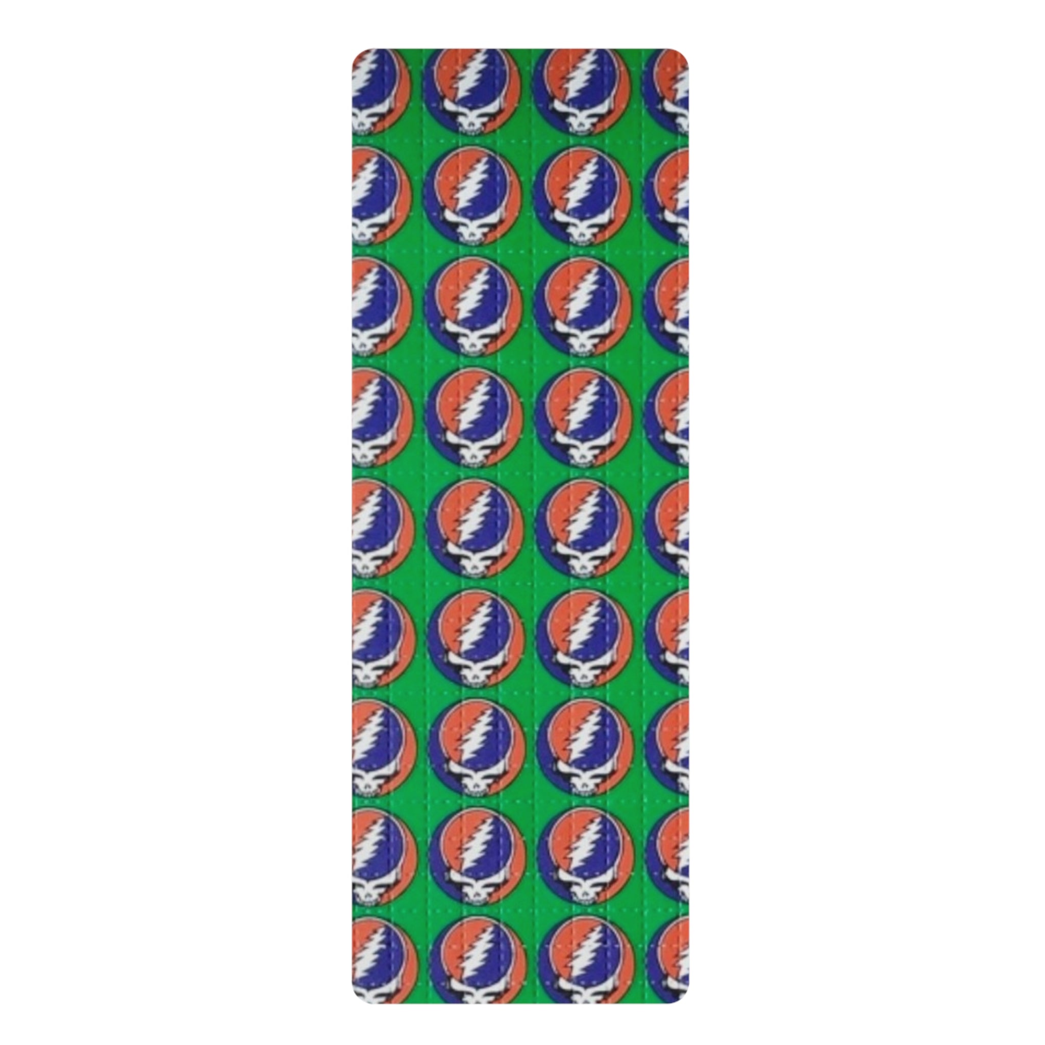 Grateful Dead Steal Your Face Rubber Yoga Mat – Psychedelic Green Meditation Mat
