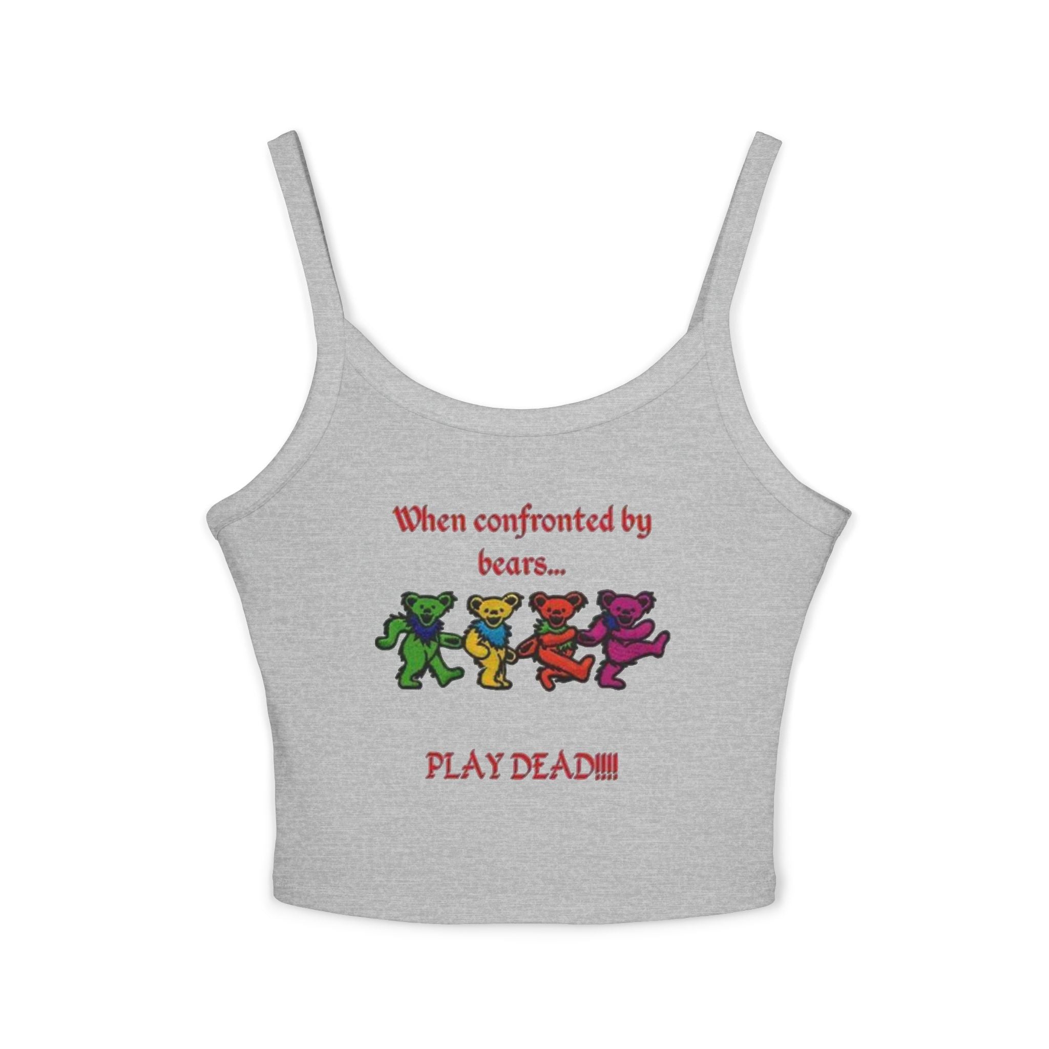 Grateful Dead Style Dancing Bears tank top | "When confronted by bears... PLAY DEAD!!!"