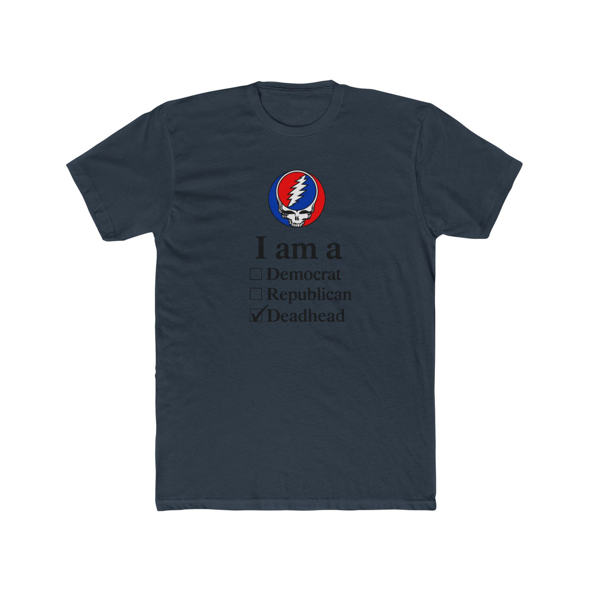 Deadhead Checkbox I am a Deadhead T-Shirt | Grateful Dead Steal Your Face Tee