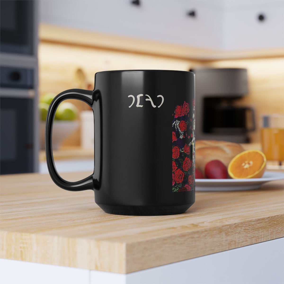 Grateful Dead Skull & Roses Mug | Black Dead Coffee Cup