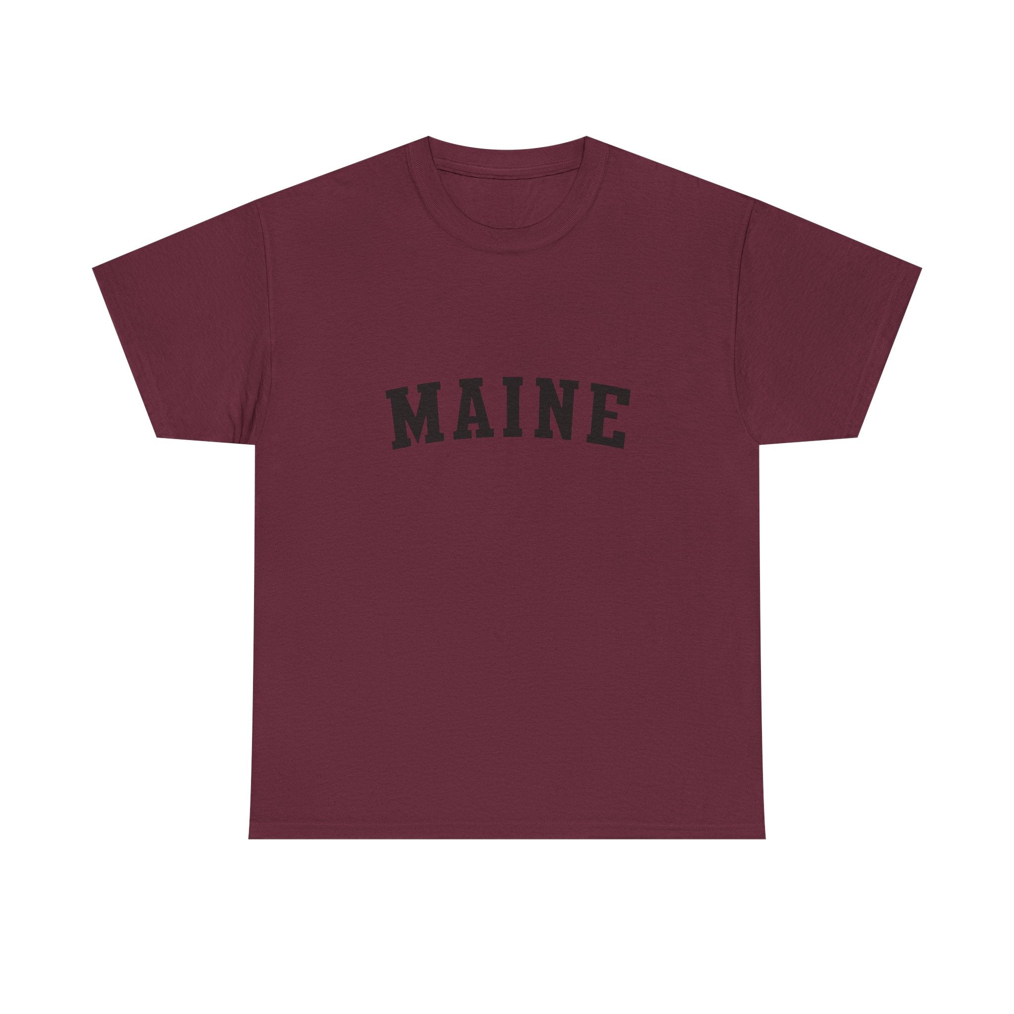 Maine arched text Tee | State pride minimalist graphic T-shirt