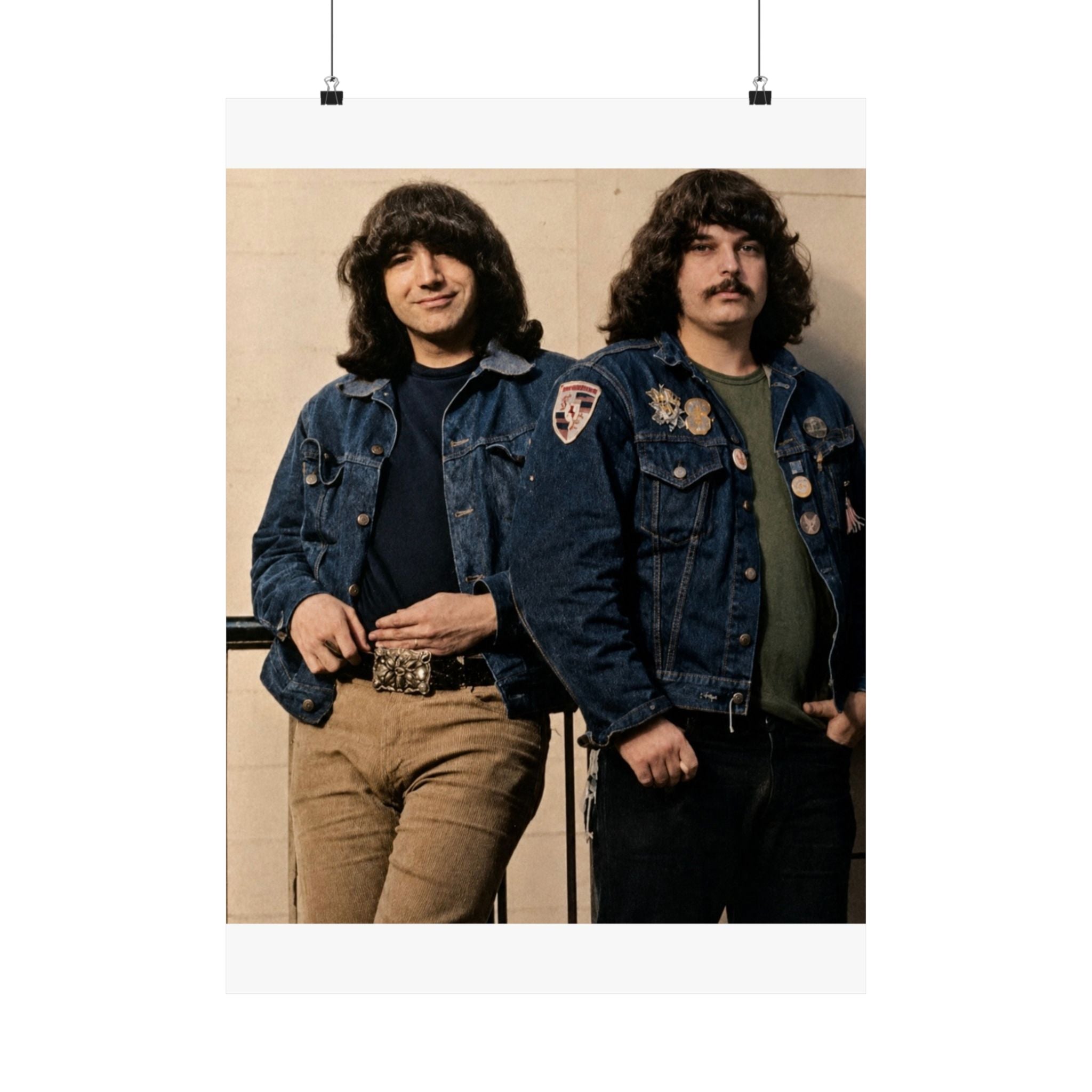 1970s Jerry & Pigpen Poster Matte Vertical Poster | Grateful Dead Band Photography