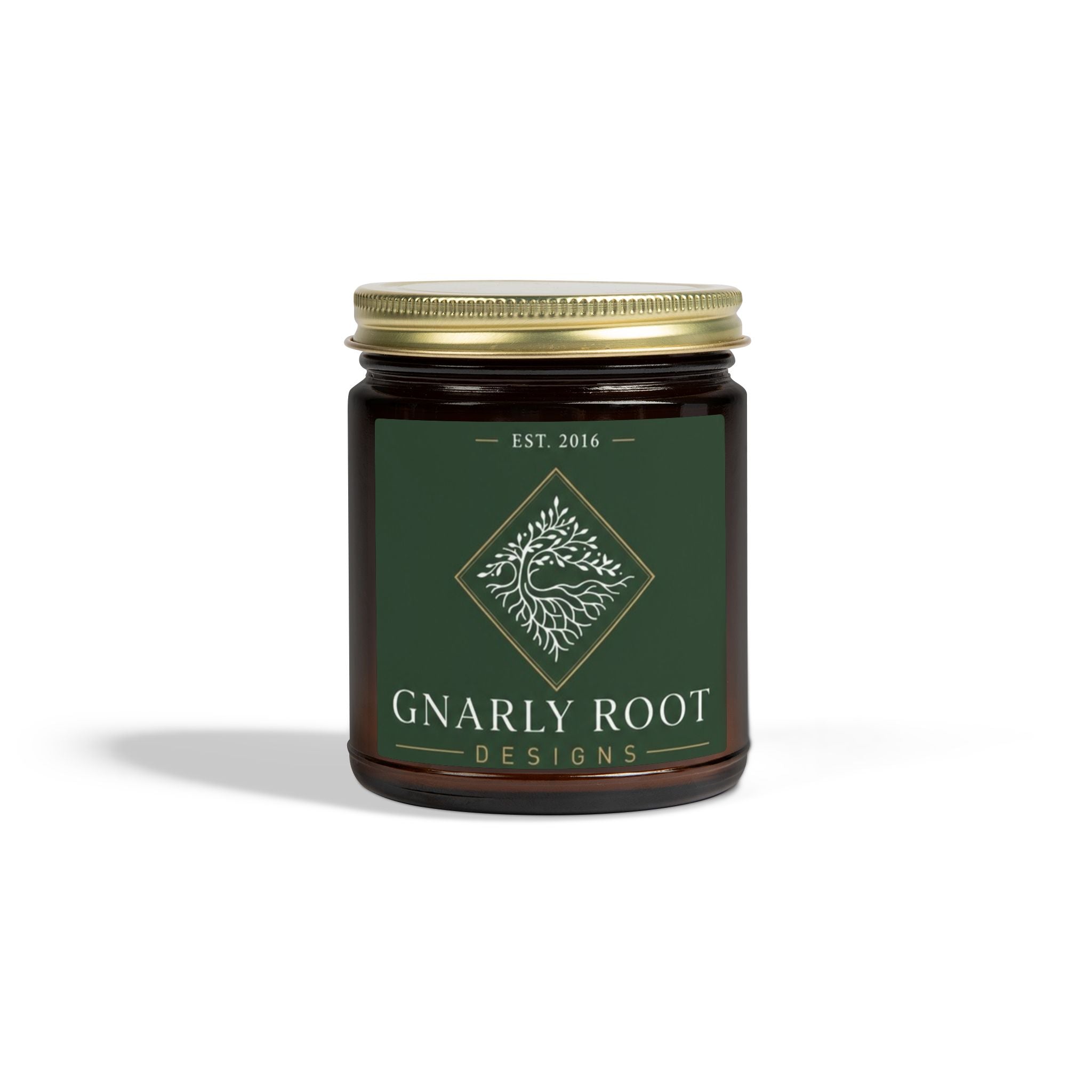 Coconut Apricot Scented Candle — 4oz & 9oz Natural Wax Jar (Gnarly Root Designs)