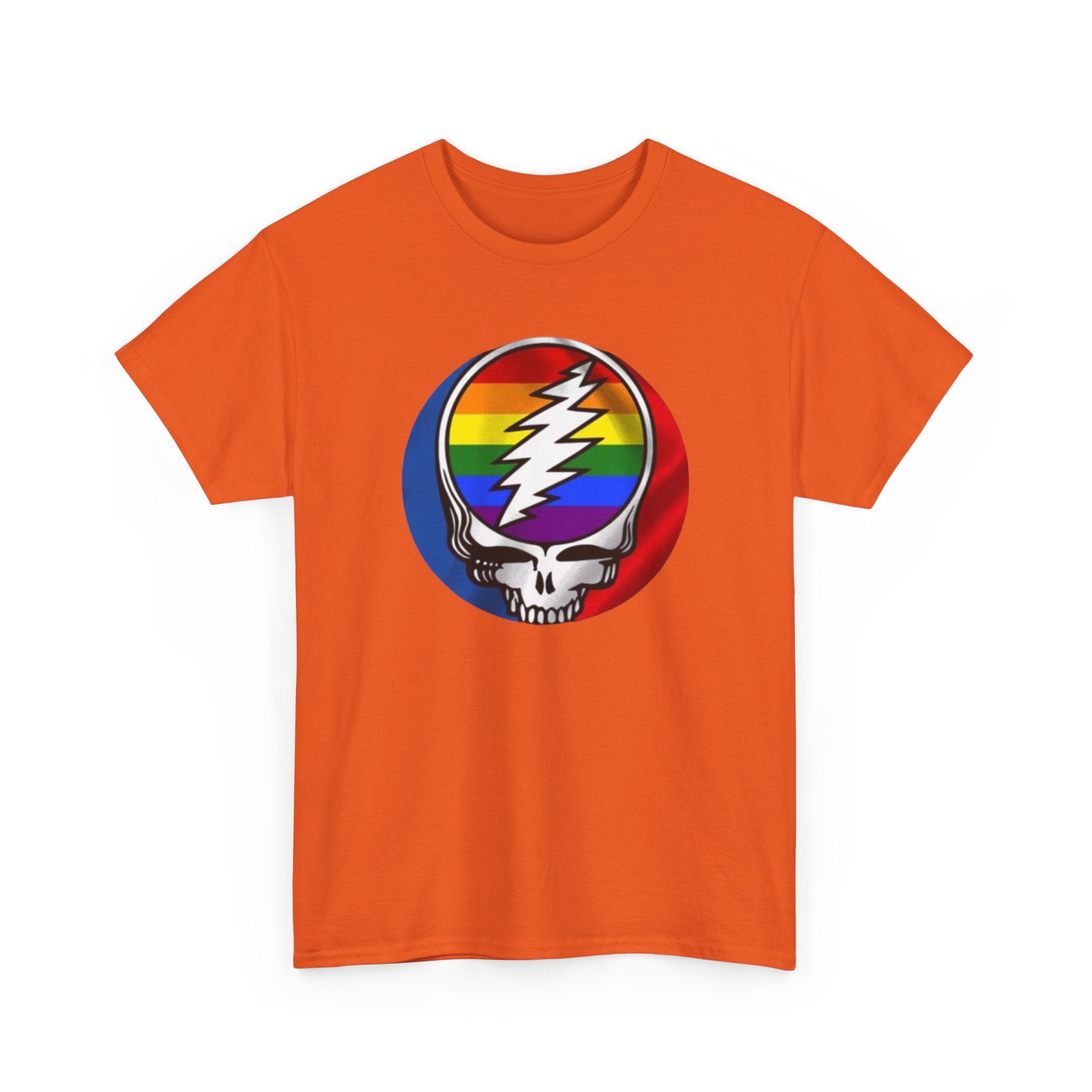 Rainbow Steal Your Face Skull T-Shirt | Grateful Dead Skull Tee