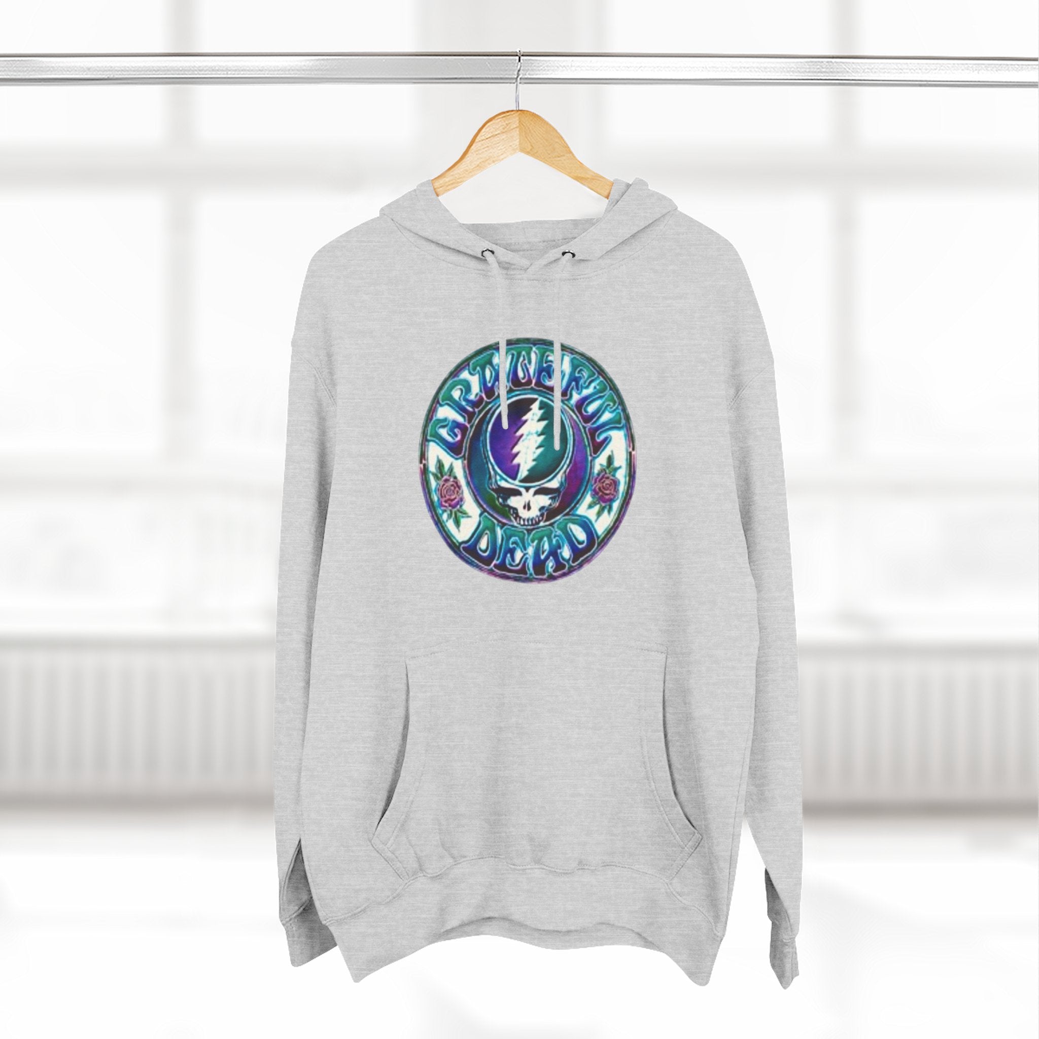 Grateful Dead Steal Your Face skull hoodie | Three-Panel Fleece Hoodie